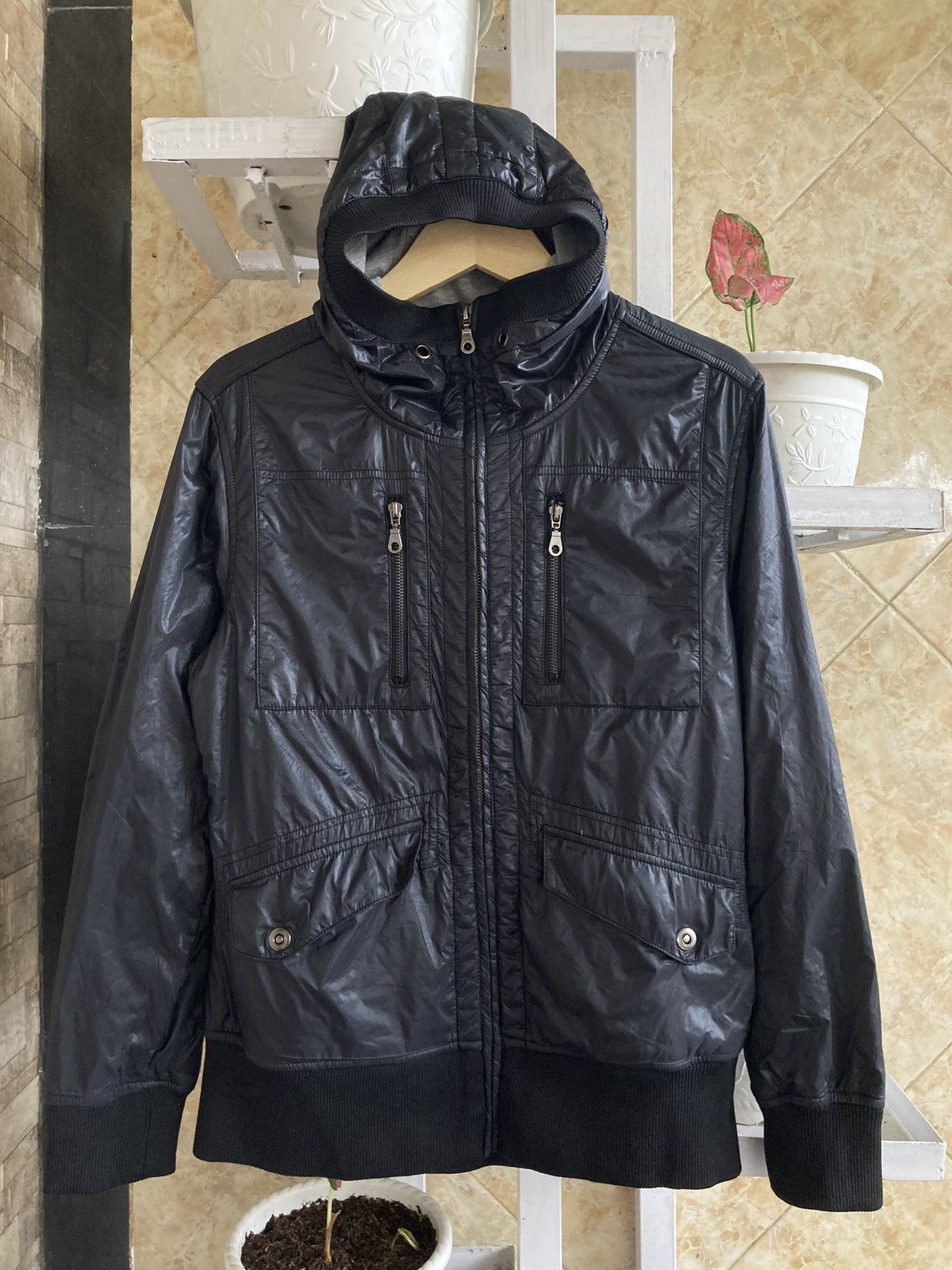 If Six Was Nine ANTI LABEL - Wax Zipper Hooded Cargos Vkei Jacket Japanese Size US M / EU 48-50 / 2 - 1 Thumbnail