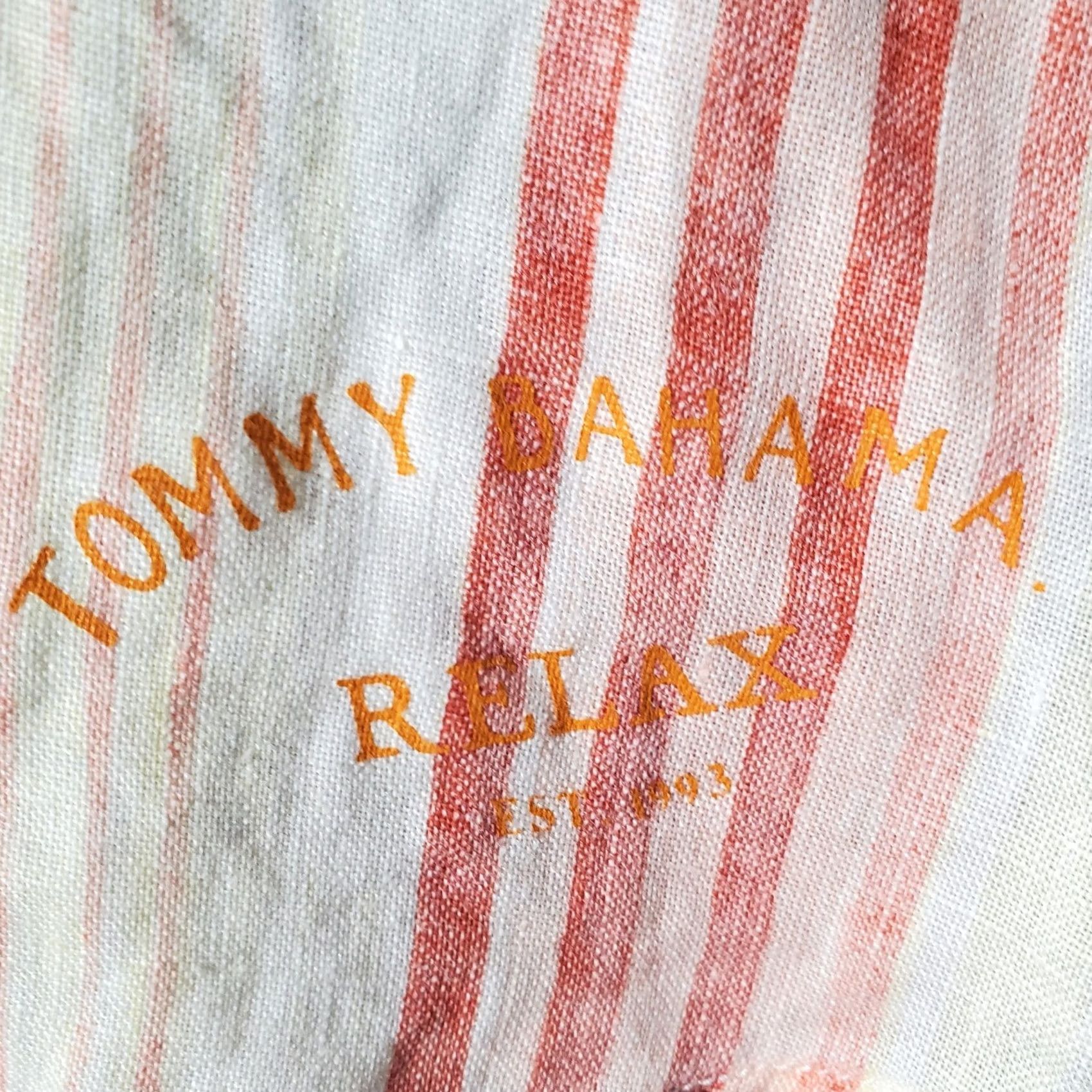 Tommy Bahama Tommy Bahama Shirt Mens Large Linen Beige Red Yellow Striped Long Sleeve Aloha Beach Casual Cruise Vacation Relaxed Size US L / EU 52-54 / 3 - 3 Thumbnail
