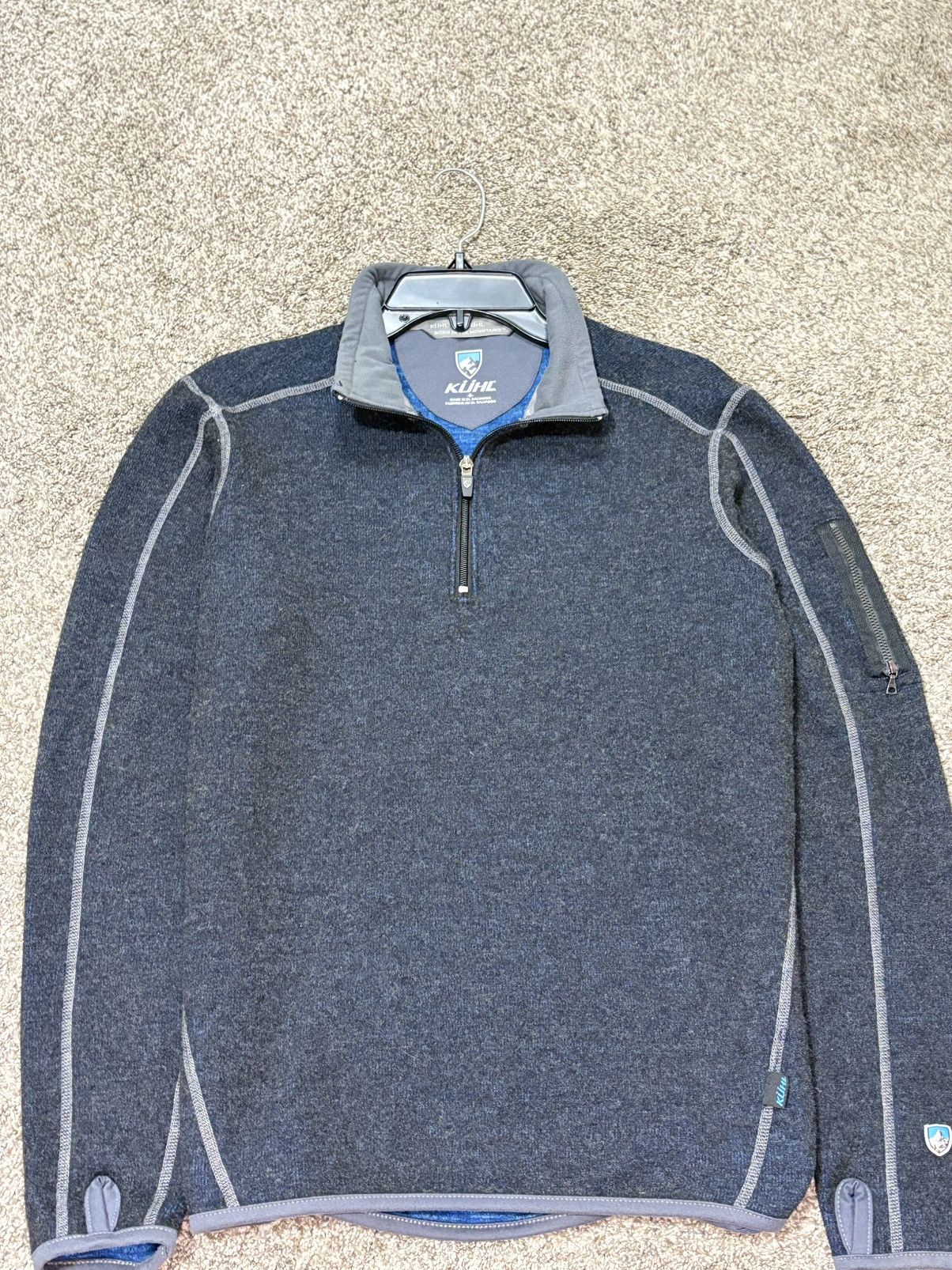 Kuhl Kuhl Chianti Fleece Wool Sweater Mens Small 1/4 Zip Pullover Size US S / EU 44-46 / 1 - 2 Thumbnail