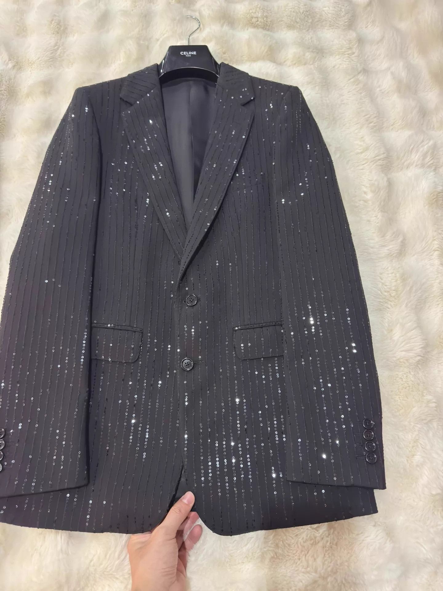 Celine Celine 23ss Hedi beaded men's suit 48 NWT Size 48R - 5 Thumbnail