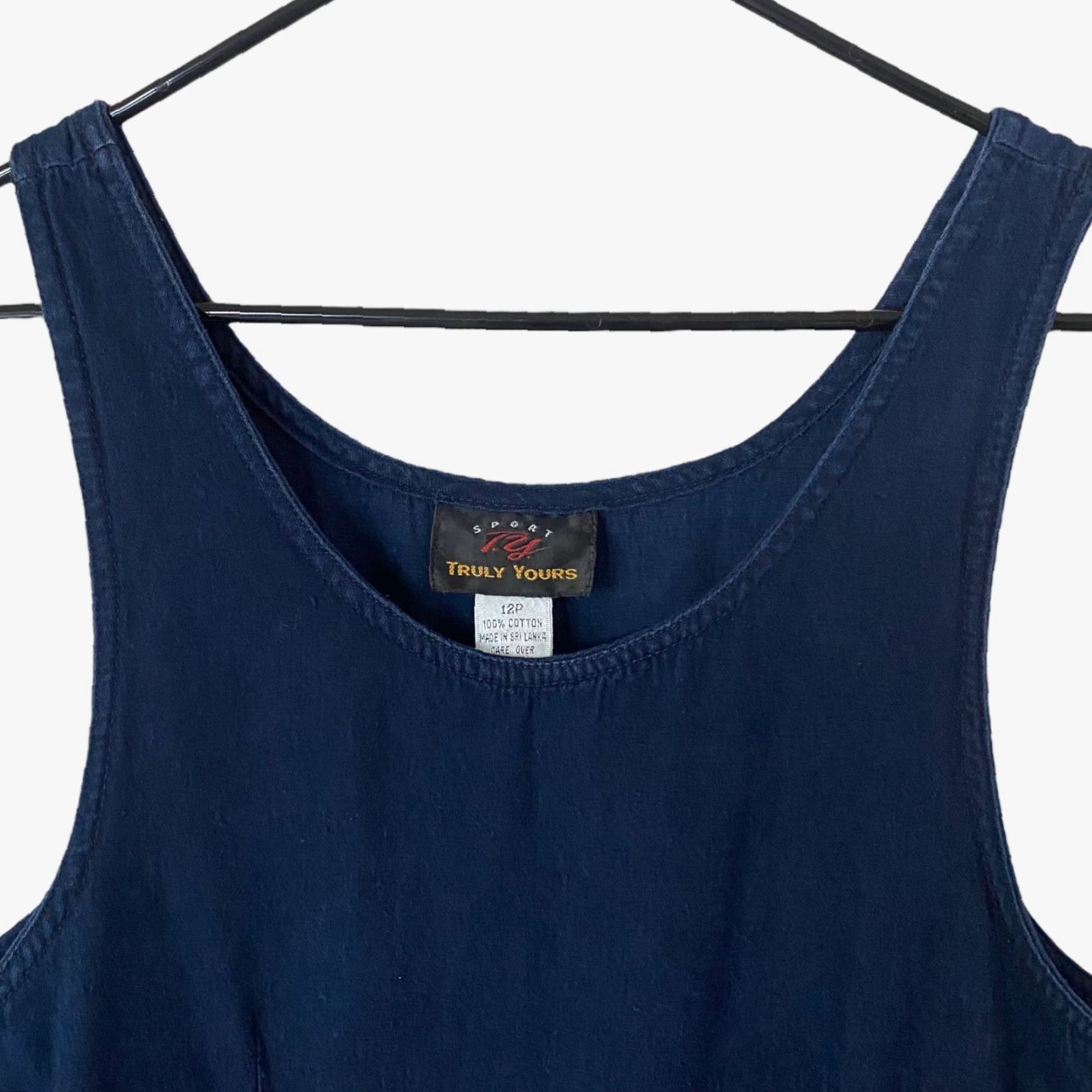 Vintage VINTAGE Truly Yours Denim Maxi Dress Woman Blues Sleeveless 12P Cotton Boho 90s Cottagecore Maxi Dress Women (Mens? actually Women) Size XL / US 12-14 / IT 48-50 - 6 Thumbnail