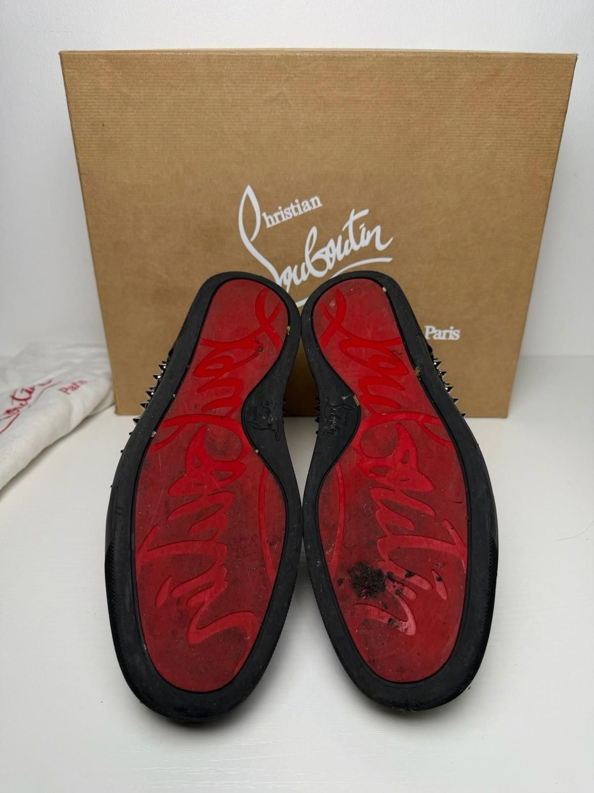 Christian Louboutin Christian Louboutin Louis High Top Black Crystal Spikes Size US 8 / EU 41 - 5 Thumbnail