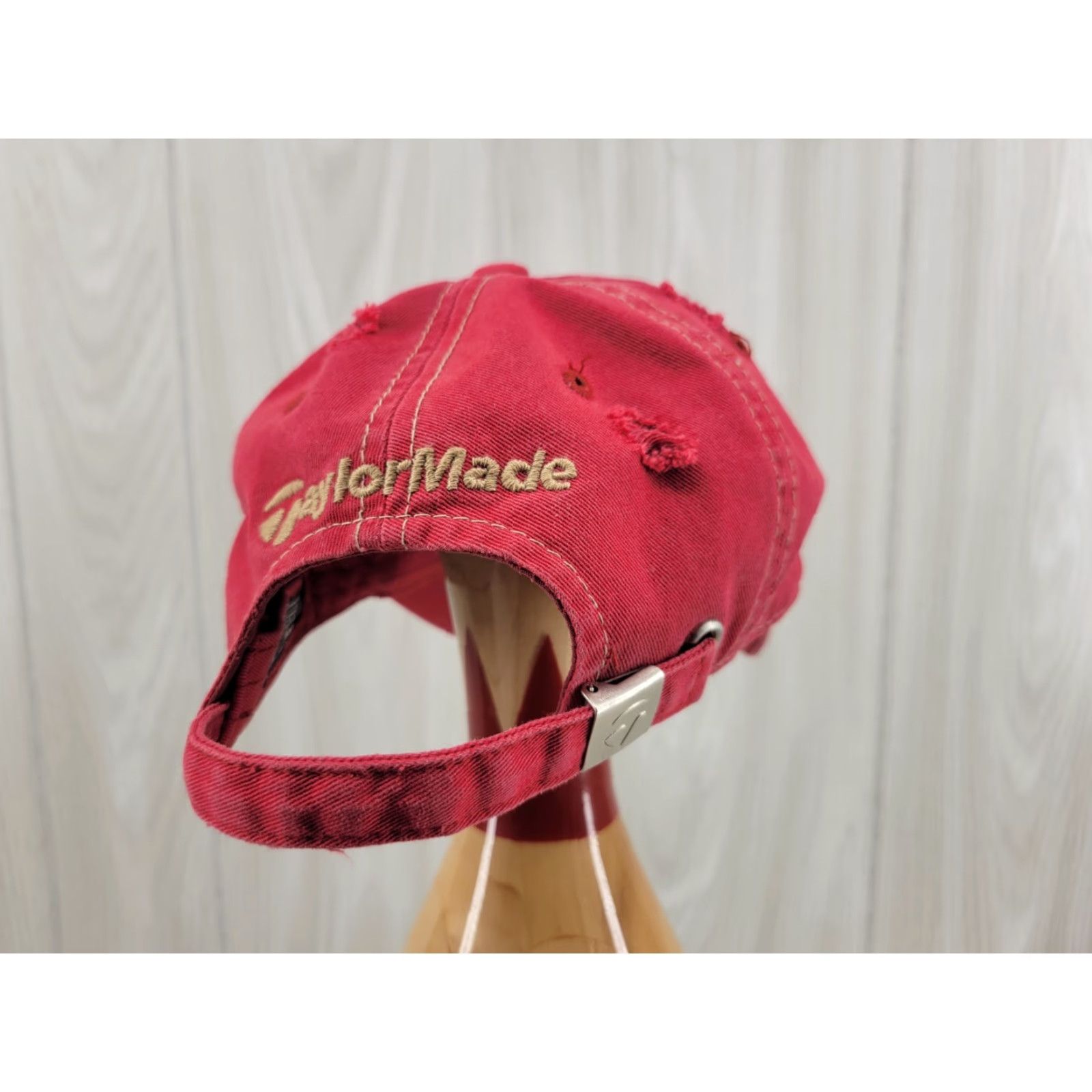 TaylorMade TaylorMade Tmax Gear Golf Hat Red Distressed Adjustable Men Baseball Cap Red Distressed Men Size ONE SIZE - 5 Thumbnail