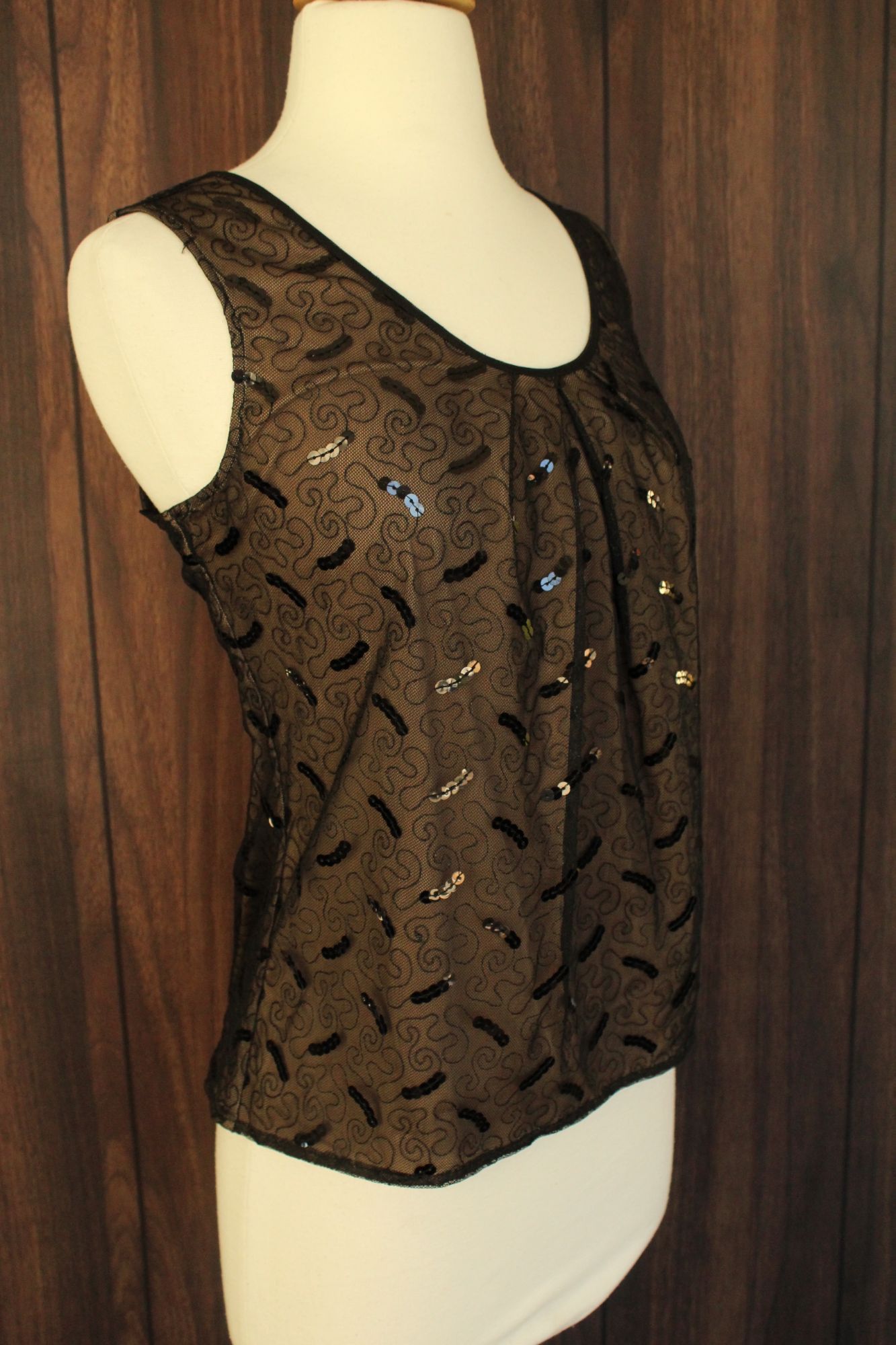 Jones New York Jones New York Womens Top, New with Tags Black over Beige, S Size S / US 4 / IT 40 - 5 Thumbnail