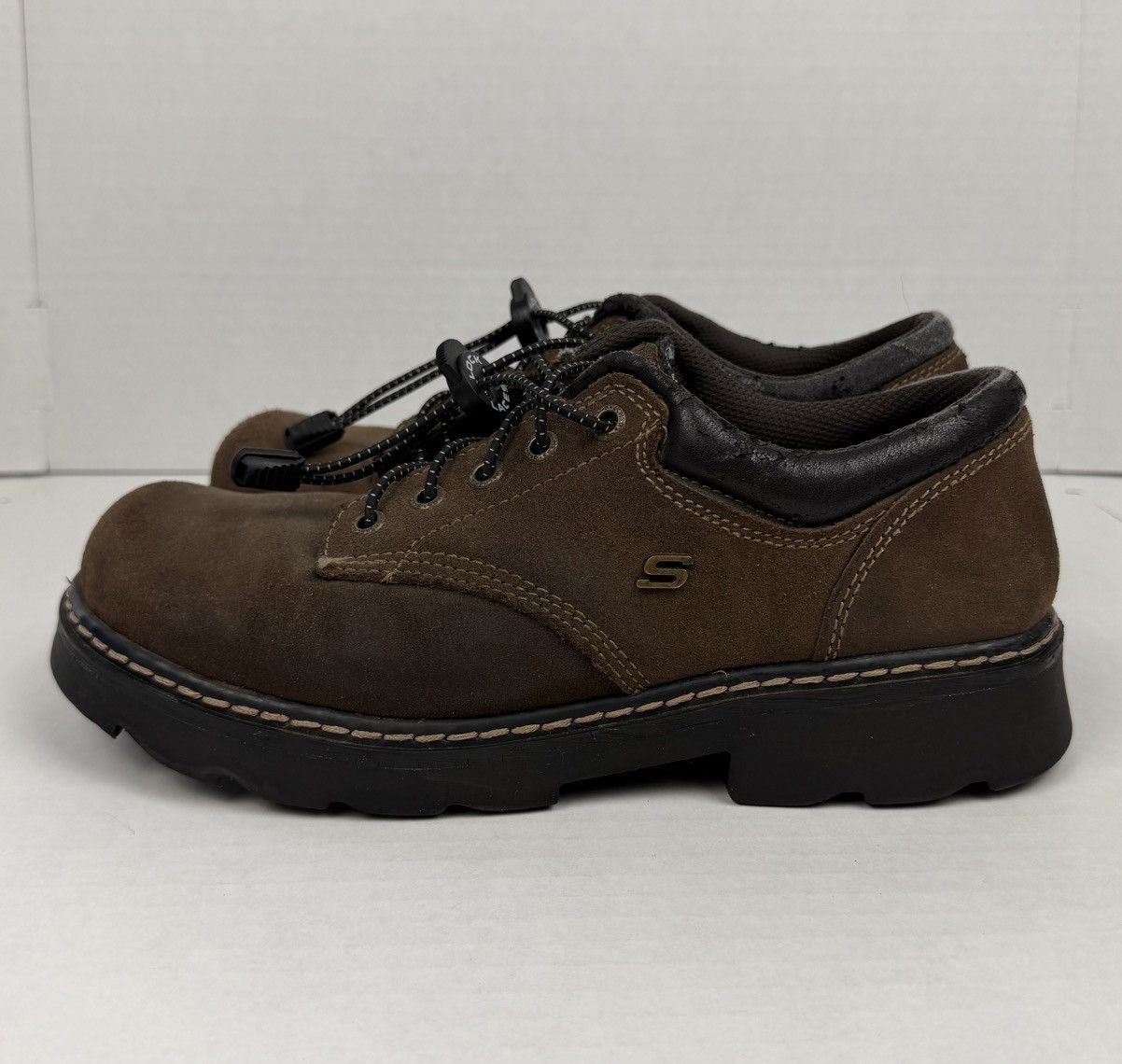 SKECHERS Skechers Parties Mate Shoes Suede Oxford 90s Y2K Chunky Lace Size US 10 / IT 40 - 2 Thumbnail