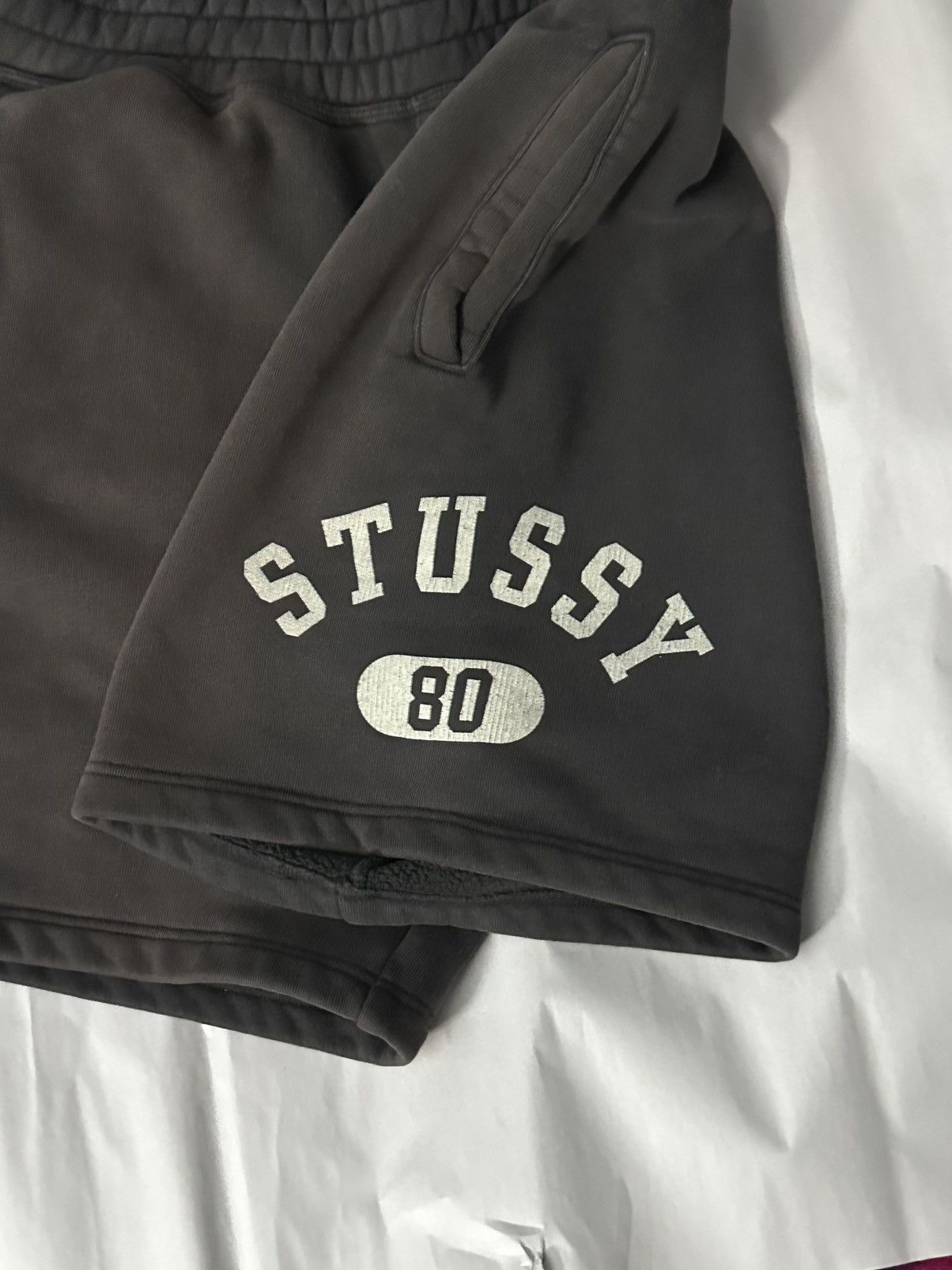 Stussy Stussy Varsity Fleece Short 'Washed Black' Size US 32 / EU 48 - 2 Thumbnail