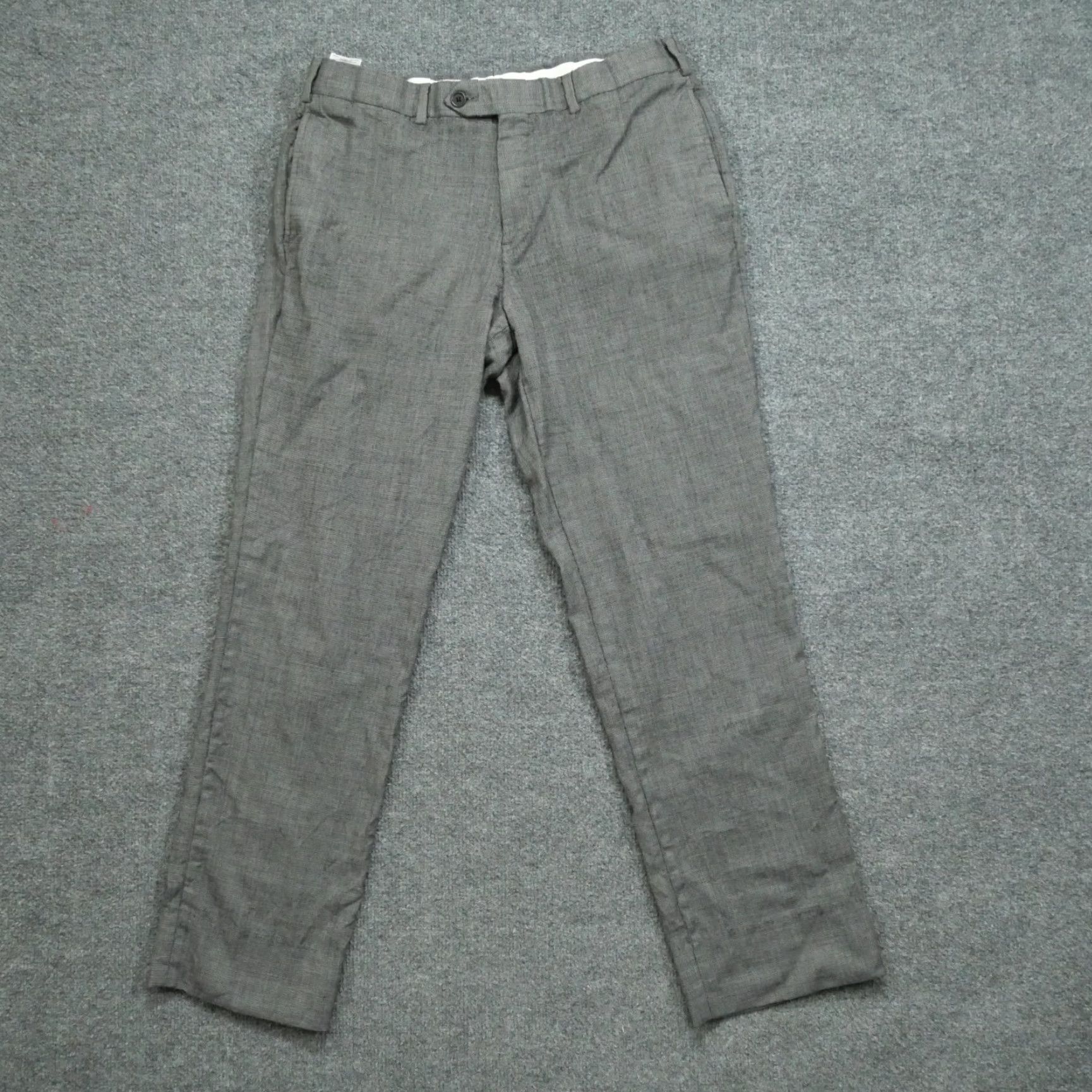 Brooks Brothers Brooks Brothers Pants Mens 32x28 Grey Black Wool Blend Regent Fit Dress Size US 28 / EU 44 - 2 Thumbnail