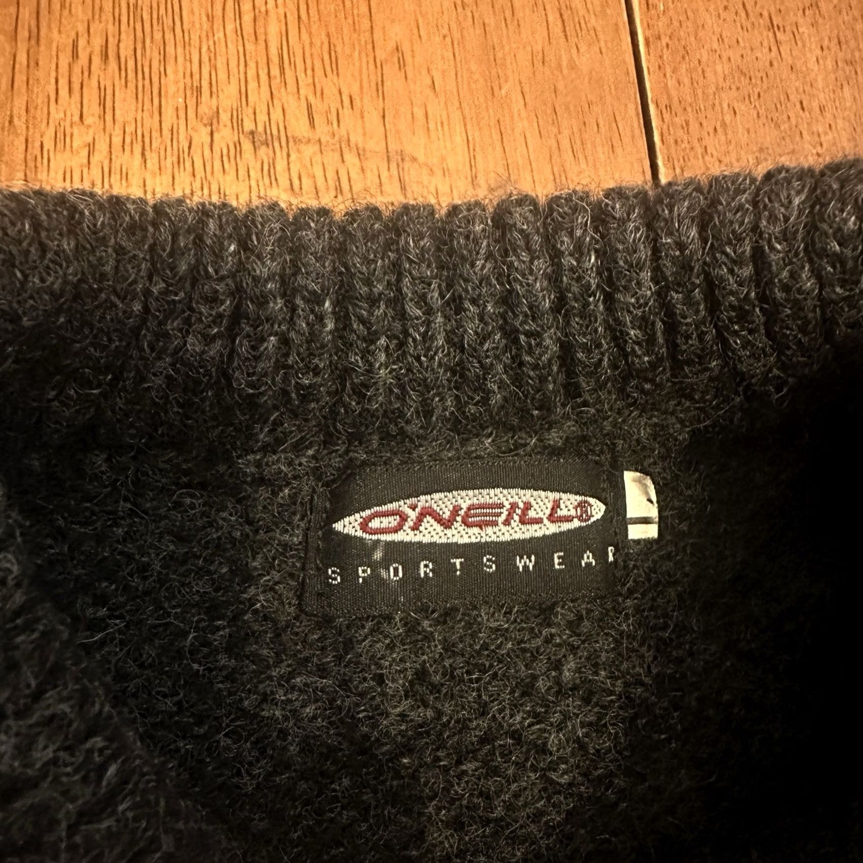 O'Neill VINTAGE O'Neill Sportswear Wool Blend Chunky Knit Crewneck Sweater Large Gray Mens Pullover Knit Oversized Streetwear Winter Size US L / EU 52-54 / 3 - 3 Thumbnail