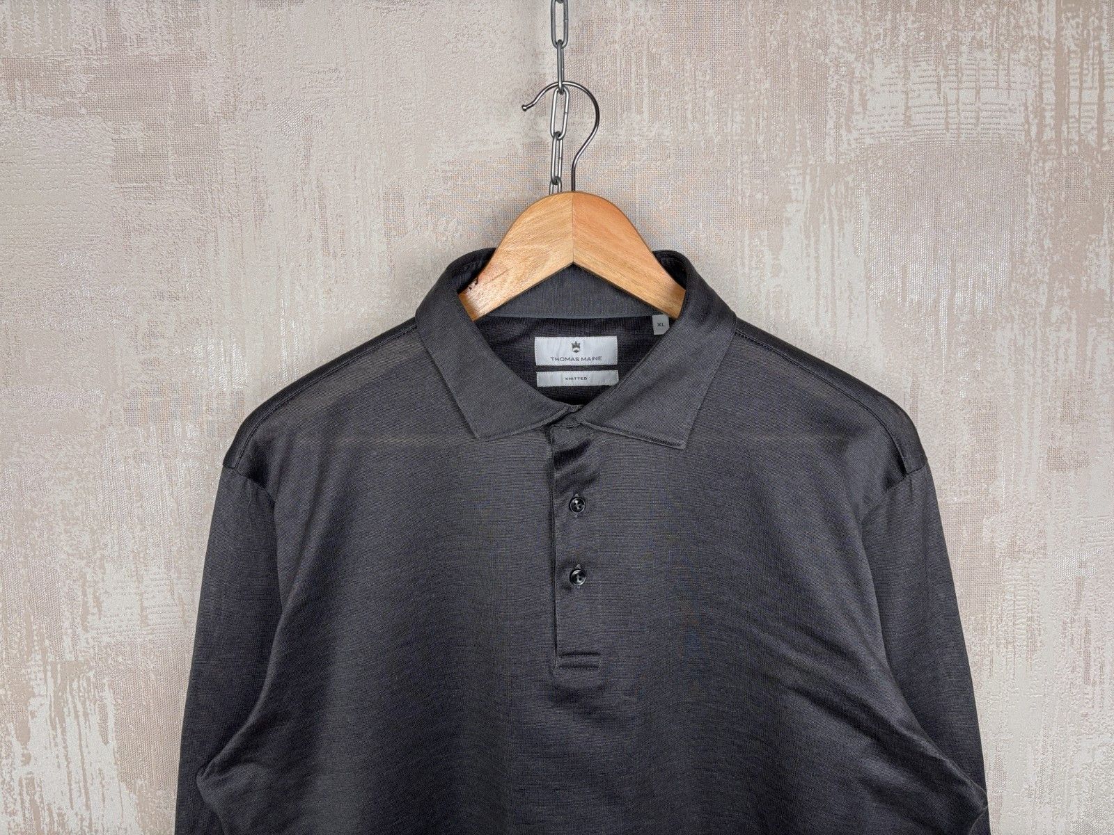 Other Thomas Maine Knitted Cotton Polo Collar Shirt Size US XL / EU 56 / 4 - 1 Thumbnail