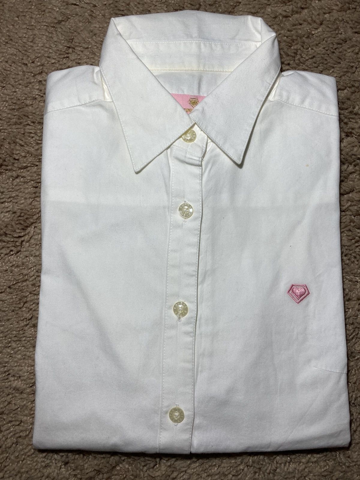 Super Lovers 2000s Super Lovers Heart Button Up Shirt 90s Harajuku Size US XS / EU 42 / 0 - 1 Thumbnail