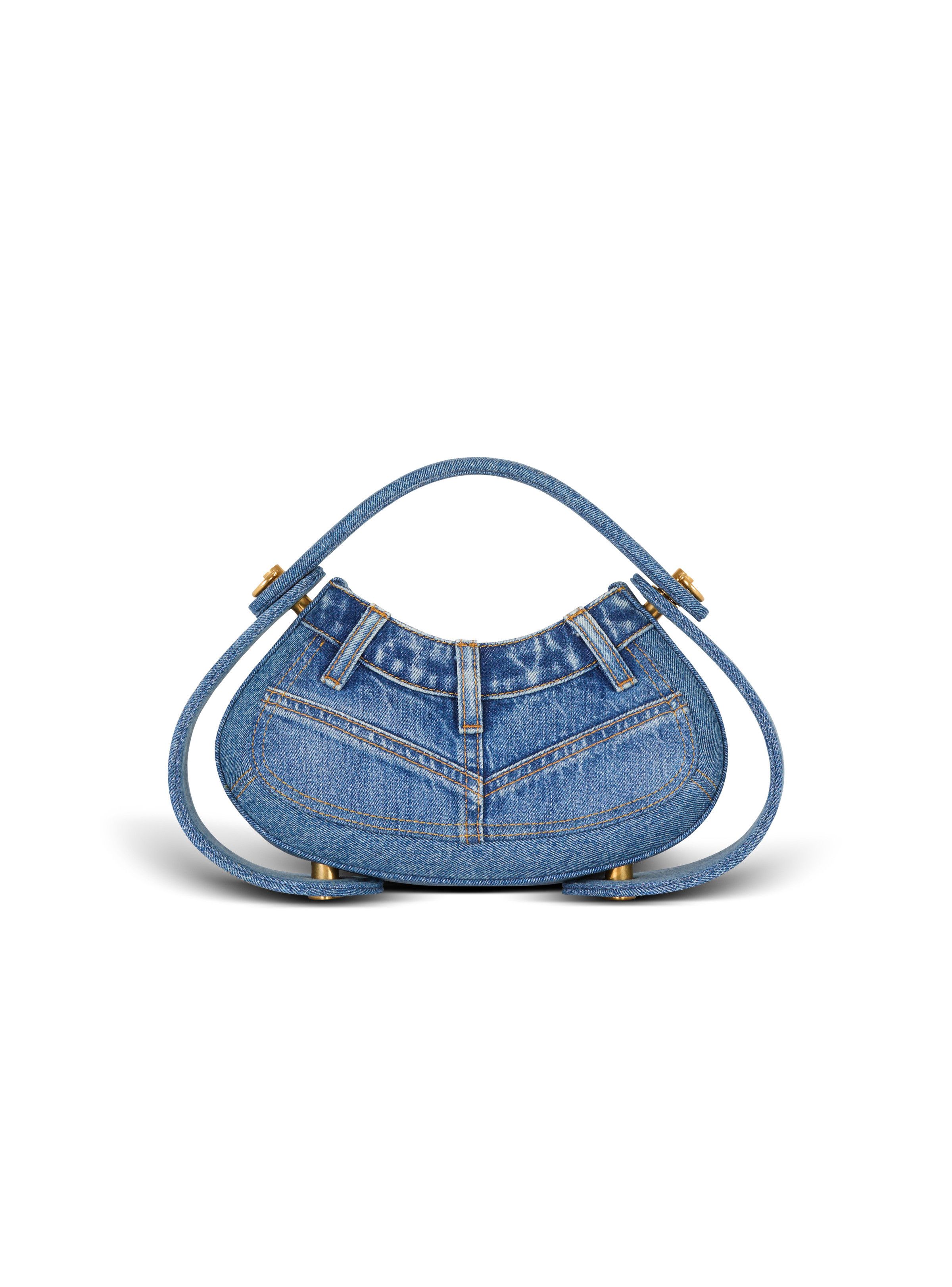 Balmain o1s1wg111225 Size:OS/Medium Denim Jolie Madame Bag in Blue Size ONE SIZE - 2 Thumbnail
