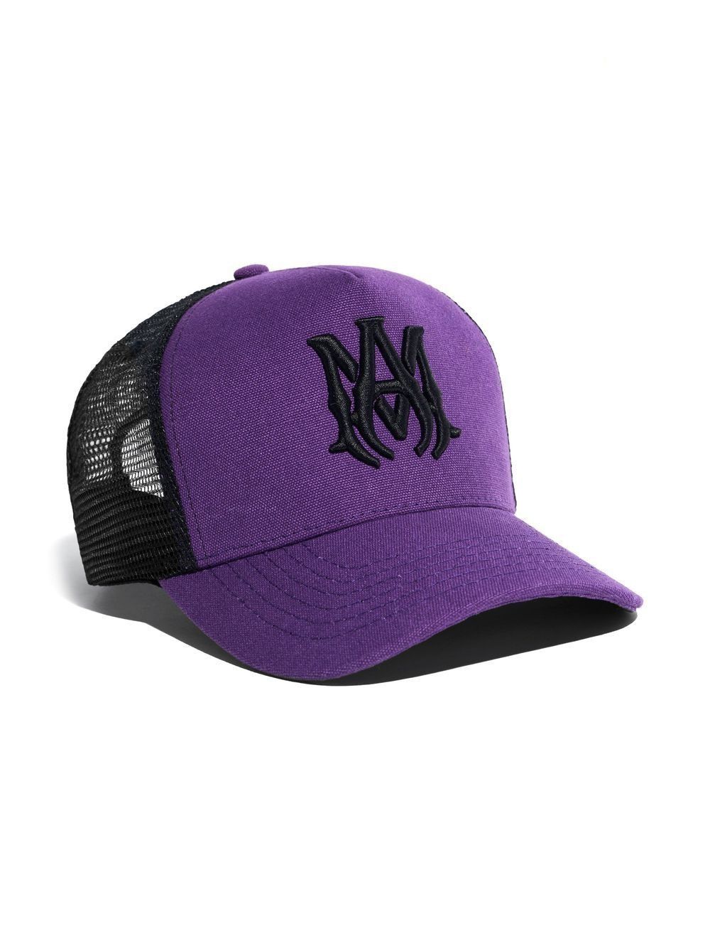 oc11z0225 Size: OS / MA Trucker Hat / Cap in Black/Purple