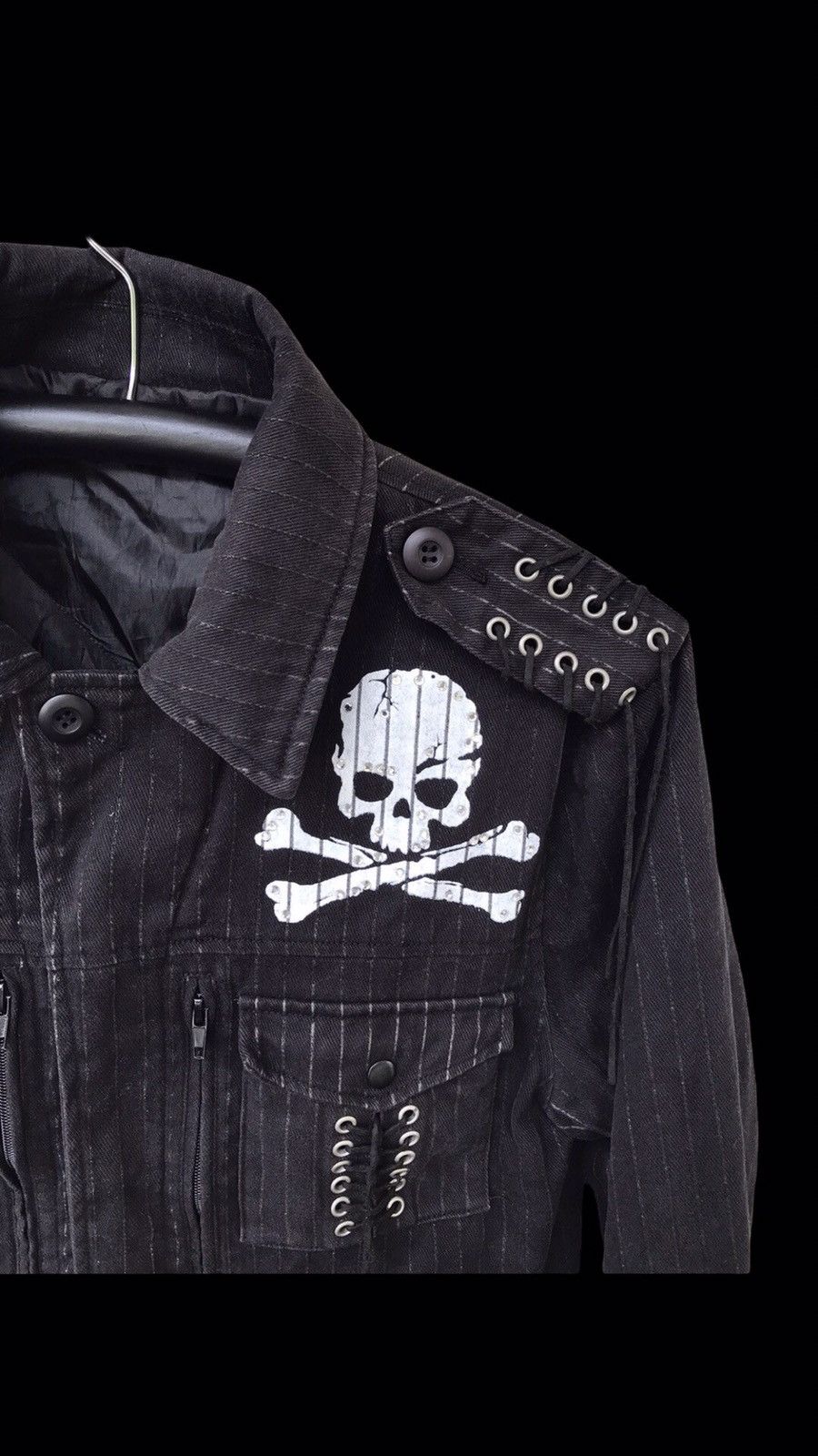 Japanese Brand Euphuistic Japan Skull Punk Streetwear Rockstar Jacket Size US L / EU 52-54 / 3 - 3 Thumbnail