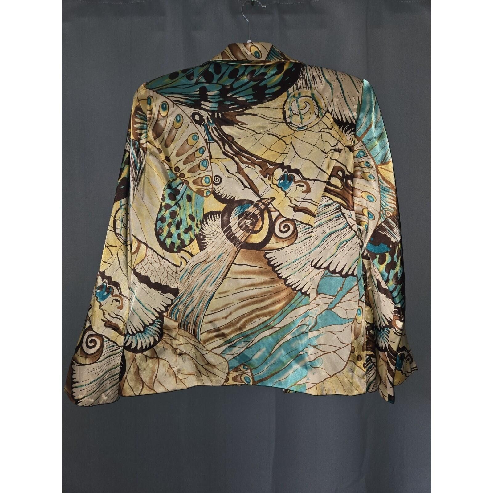 Other Russell Kemp Blazer Multi-Color Long Sleeve Open 100% Silk 8 Size M / US 6-8 / IT 42-44 - 2 Thumbnail