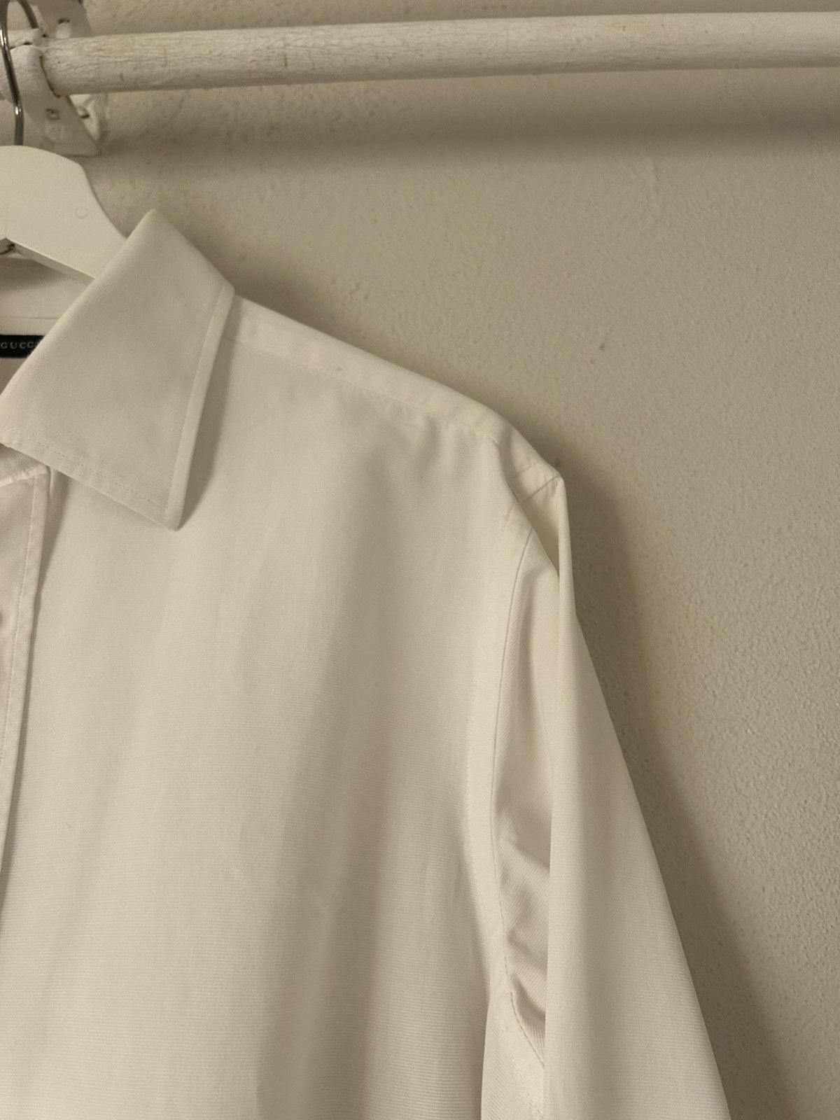 Gucci Gucci Classic White Cotton Shirt - Size 41 (16 1/4) Size US L / EU 52-54 / 3 - 7 Thumbnail