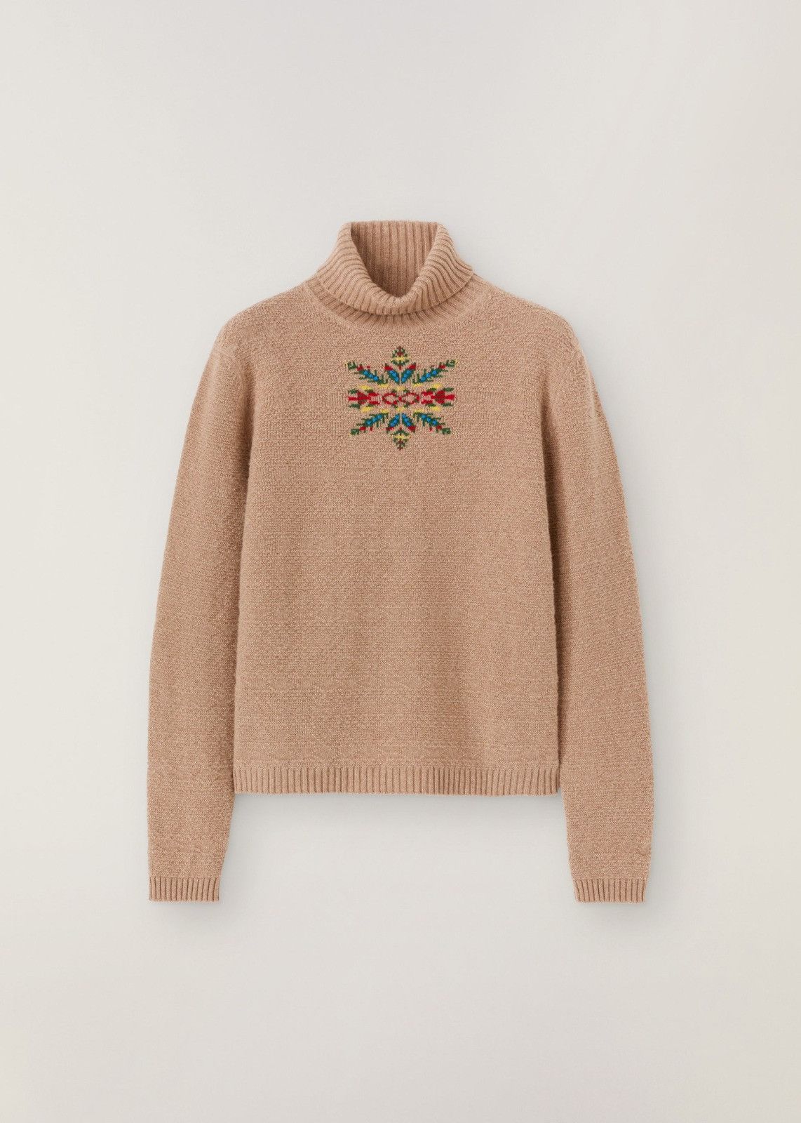 o1srvl11e0125 Bernina Baby Cashmere Sweater in Beige