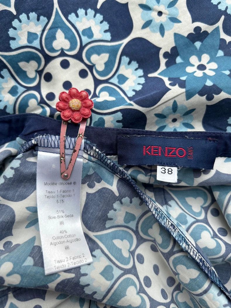 Kenzo KENZO Blue and white diagonal collar Chinese body-hugging Size XS / US 0-2 / IT 36-38 - 9 Thumbnail