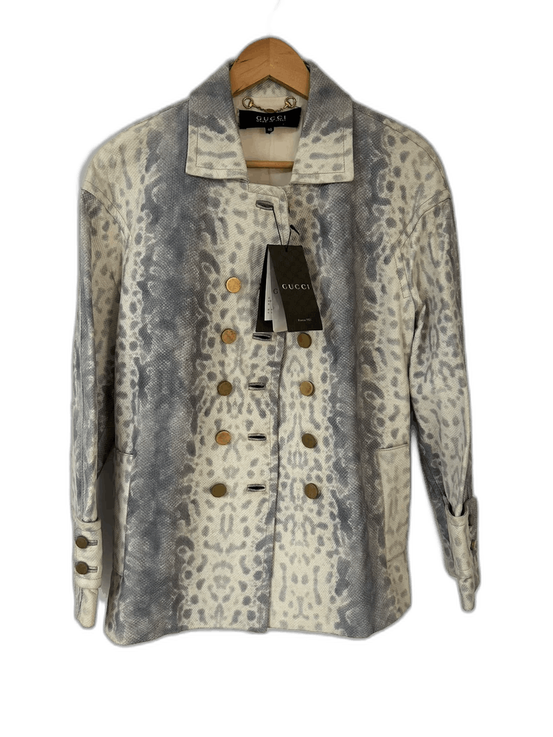Gucci Gucci Snake Print Leather Jacket Size US M / EU 48-50 / 2 - 1 Thumbnail