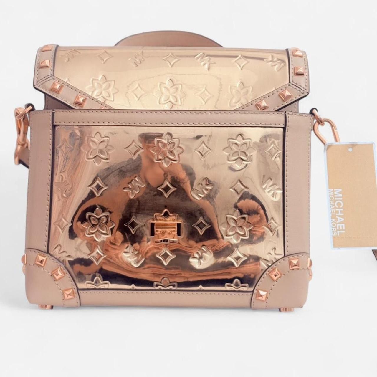 Michael Kors Michael Kors Kinsley Small Trunk Satchel in rose gold Size ONE SIZE - 5 Thumbnail