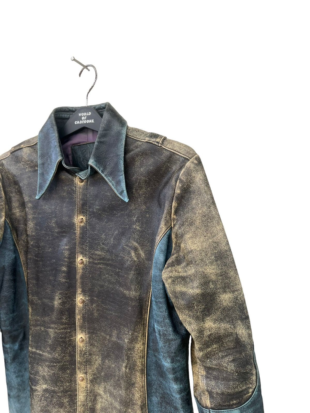 Obelisk Vintage Obelisk Japan Nice Patina Horse Leather Shirt Size US M / EU 48-50 / 2 - 10 Thumbnail