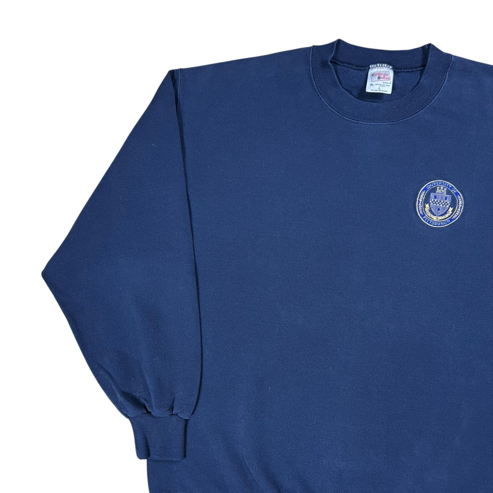 Vintage 1990s University of Pittsburgh Seal Pitt Panthers crewneck Size US L / EU 52-54 / 3 - 4 Thumbnail