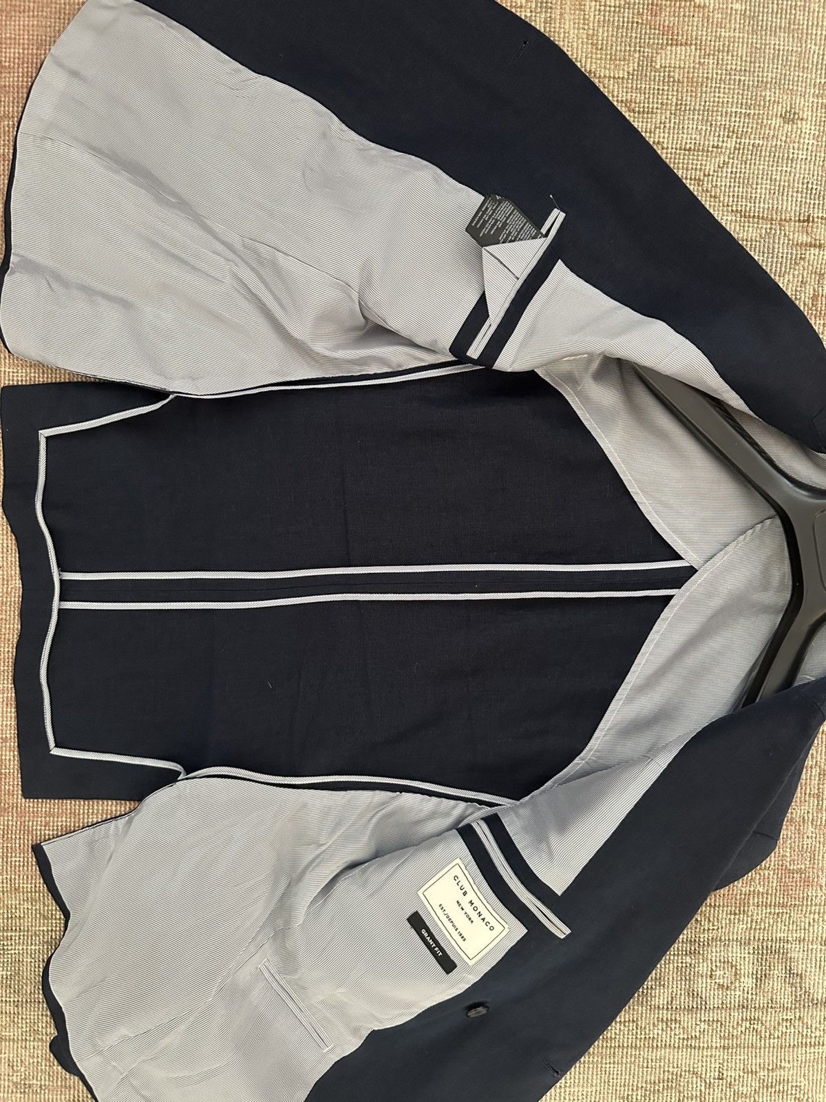 Club Monaco Club Monaco Double-Breasted Linen Blazer | Navy | US 38/40R Size 38R - 2 Thumbnail