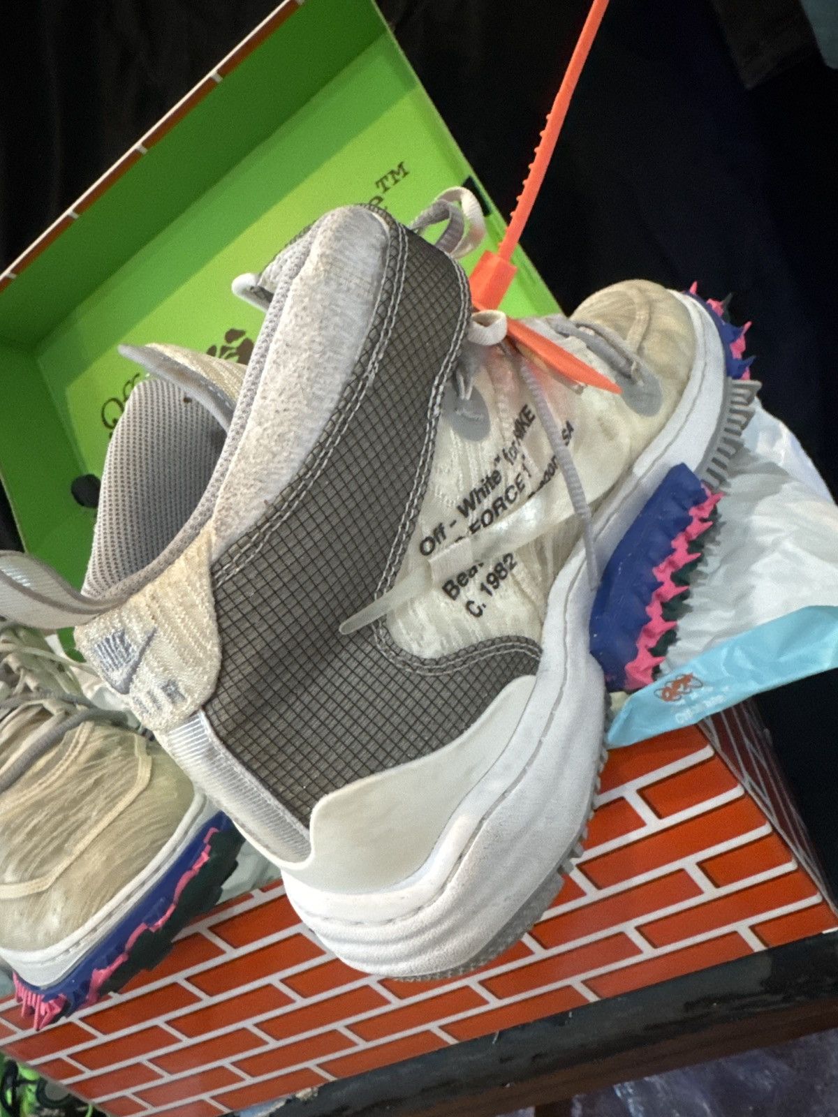 Nike × Off-White Nike Off-White Air Force mid white multi Size US 11.5 / EU 44-45 - 5 Thumbnail