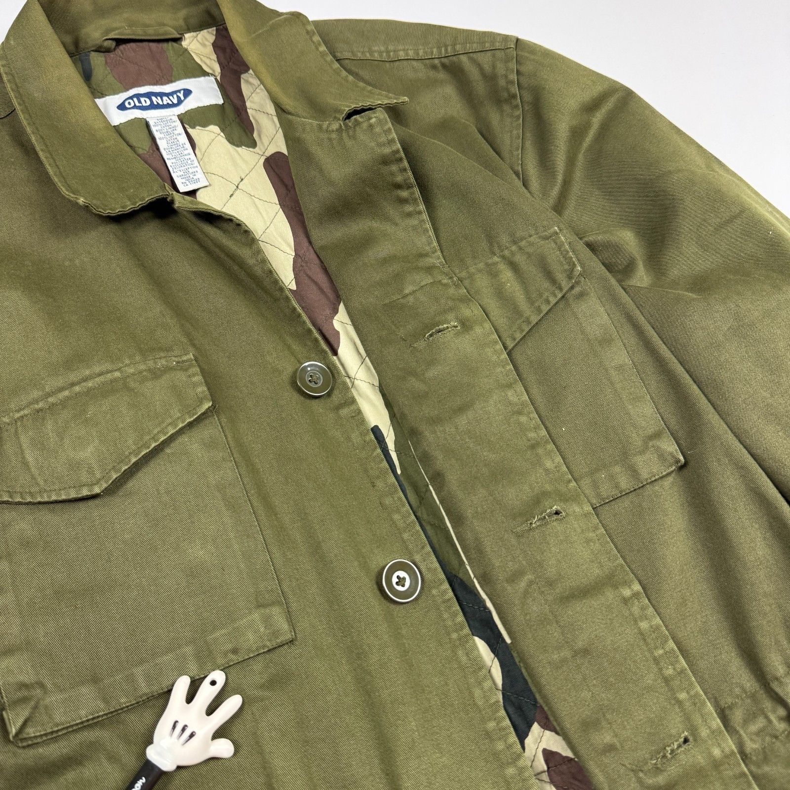 Old Navy Old Navy Field Jacket XL Olive Camo Quilted Military Coat Size US XL / EU 56 / 4 - 9 Thumbnail