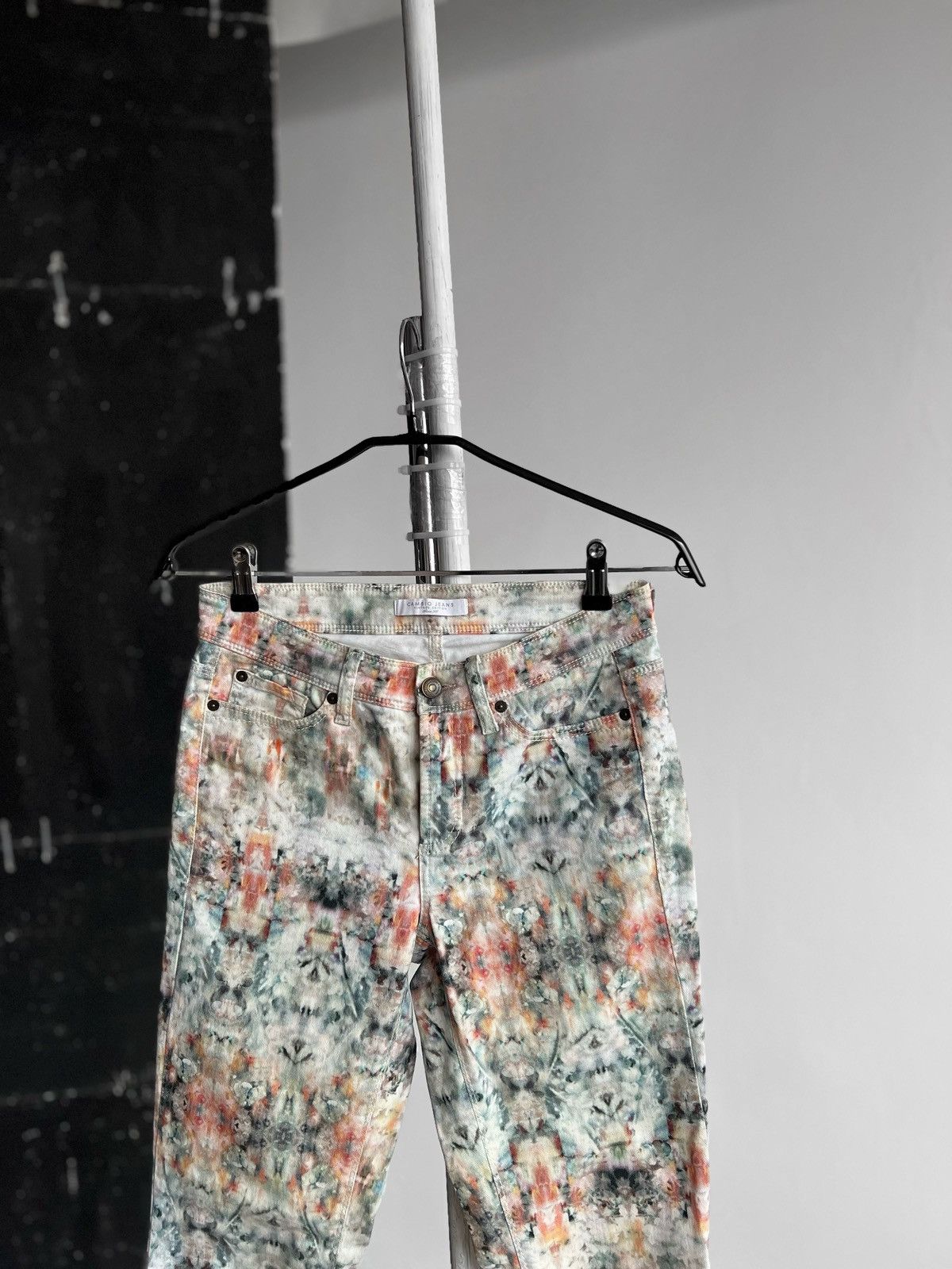 Designer × Other Cambio Womens Abstract Multicolor Cotton Trousers Pants Size 28" / US 6 / IT 42 - 2 Thumbnail