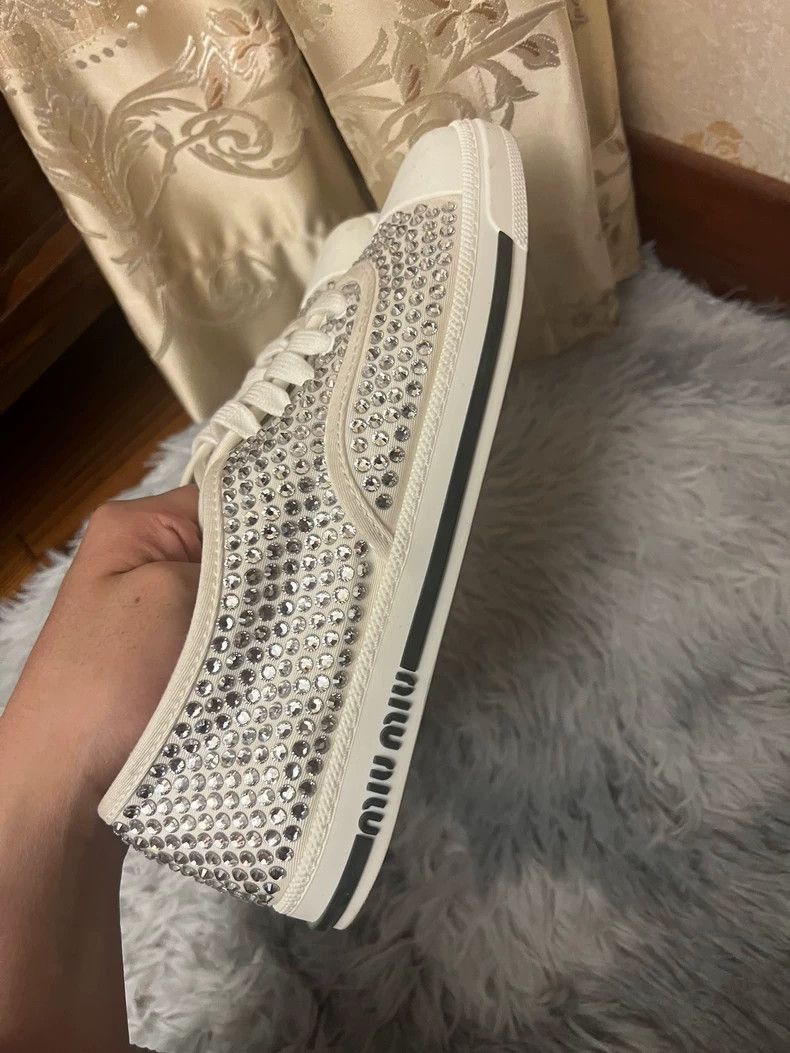 Prada Miu Miu Full Diamond Sneakers Size 38.5 -2505 Size US 8.5 / EU 41-42 - 7 Thumbnail