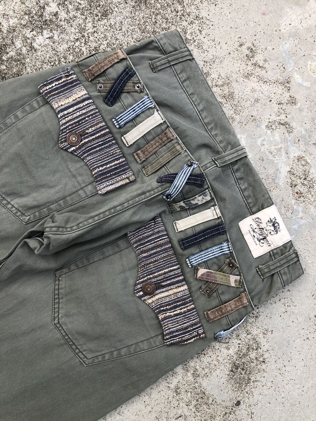 Japanese Brand DOUBLE WAIST GREEN ARMY PANT BY DOMINATE Size US 30 / EU 46 - 6 Thumbnail