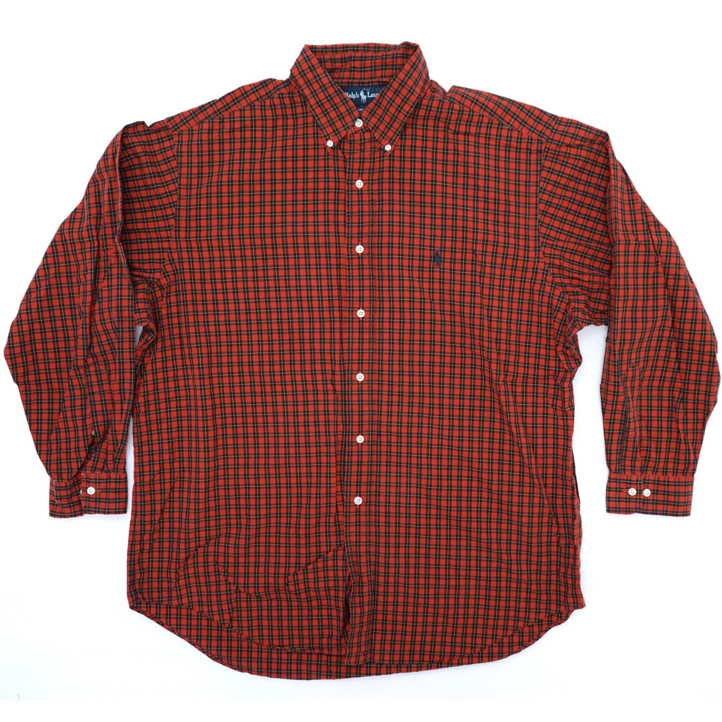 Polo Ralph Lauren × Vintage Vintage Polo Ralph Lauren Yarmouth Plaid Shirt Men's L Size US L / EU 52-54 / 3 - 1 Thumbnail