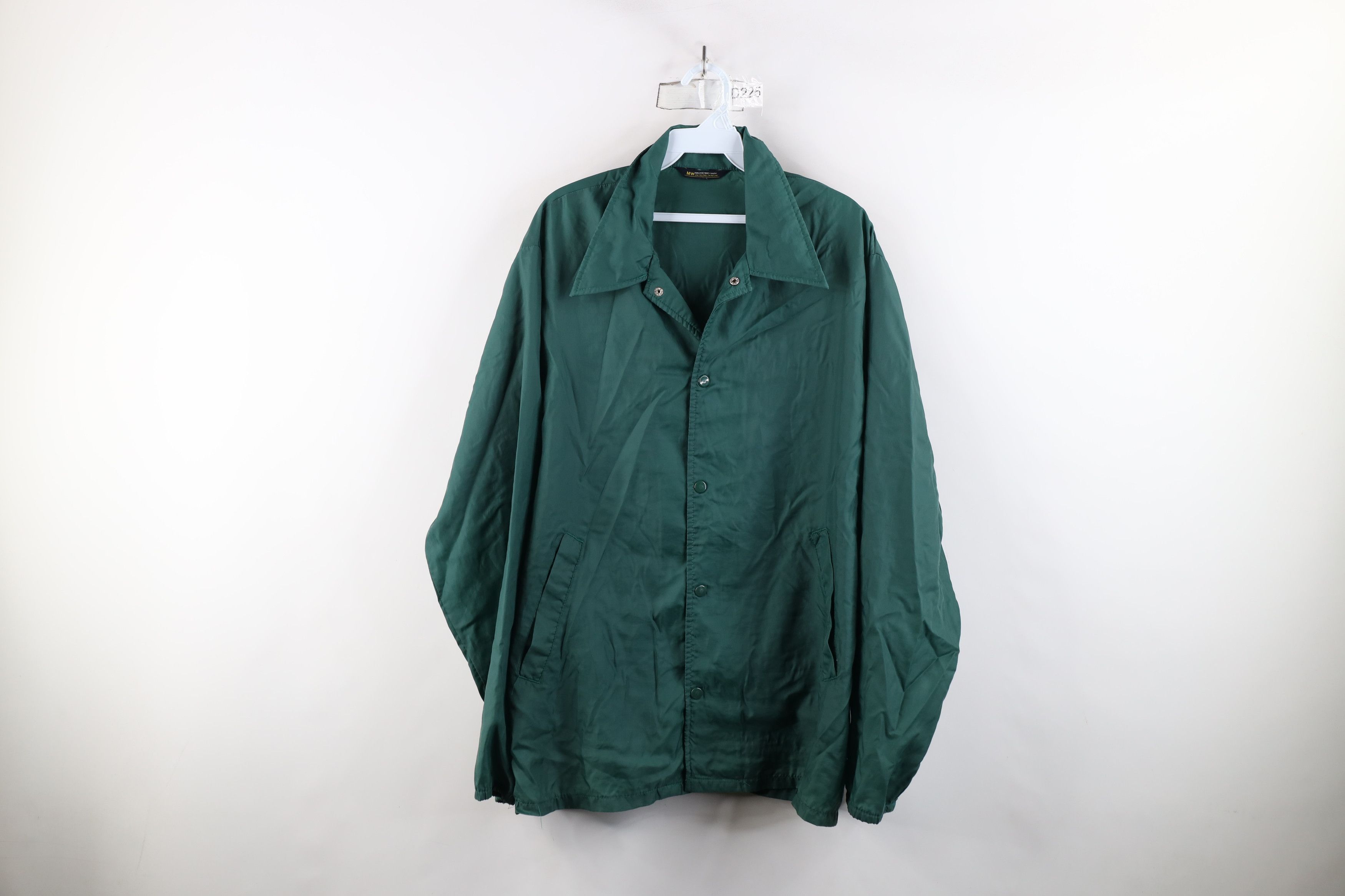 Vintage Vintage 70s Streetwear Coaches Windbreaker Jacket Green Size US L / EU 52-54 / 3 - 1 Thumbnail