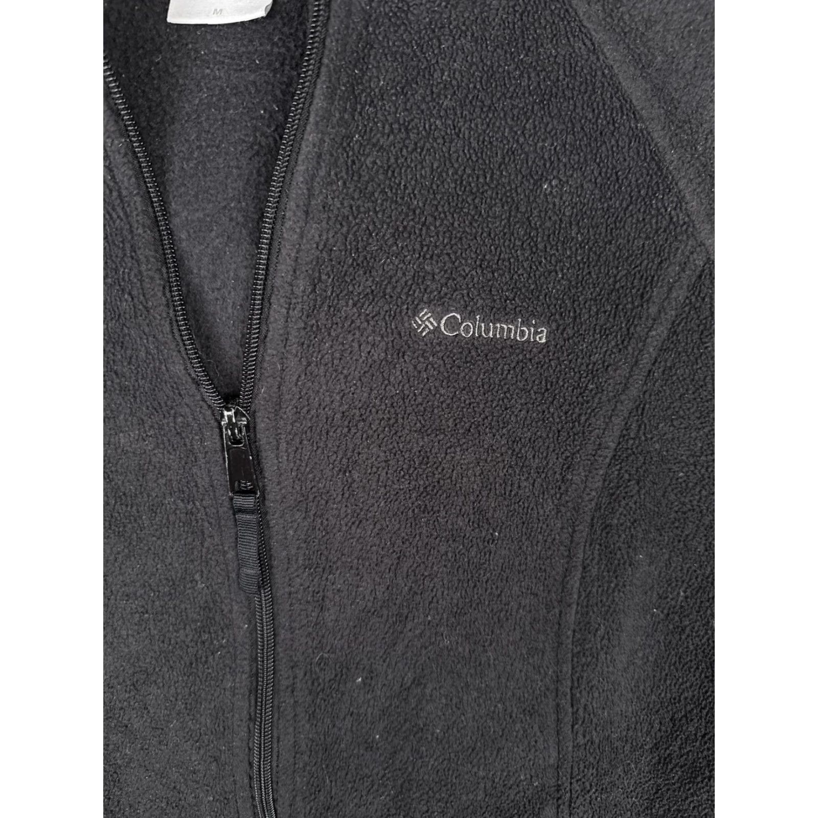 Vintage Columbia Jacket Womens Medium Black Fleece Hooded Full Zip Outdoor Hiking Hike Size M / US 6-8 / IT 42-44 - 6 Thumbnail