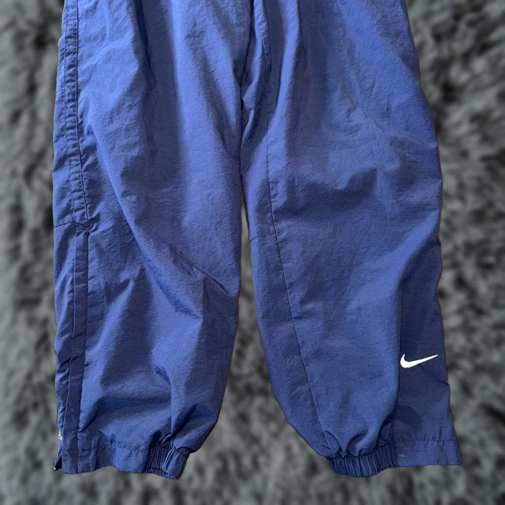 Nike VINTAGE Nike Lined Track Pants Mens Medium Ankle Zip Blue Sports Logo 90s Size US 31 - 1 Thumbnail