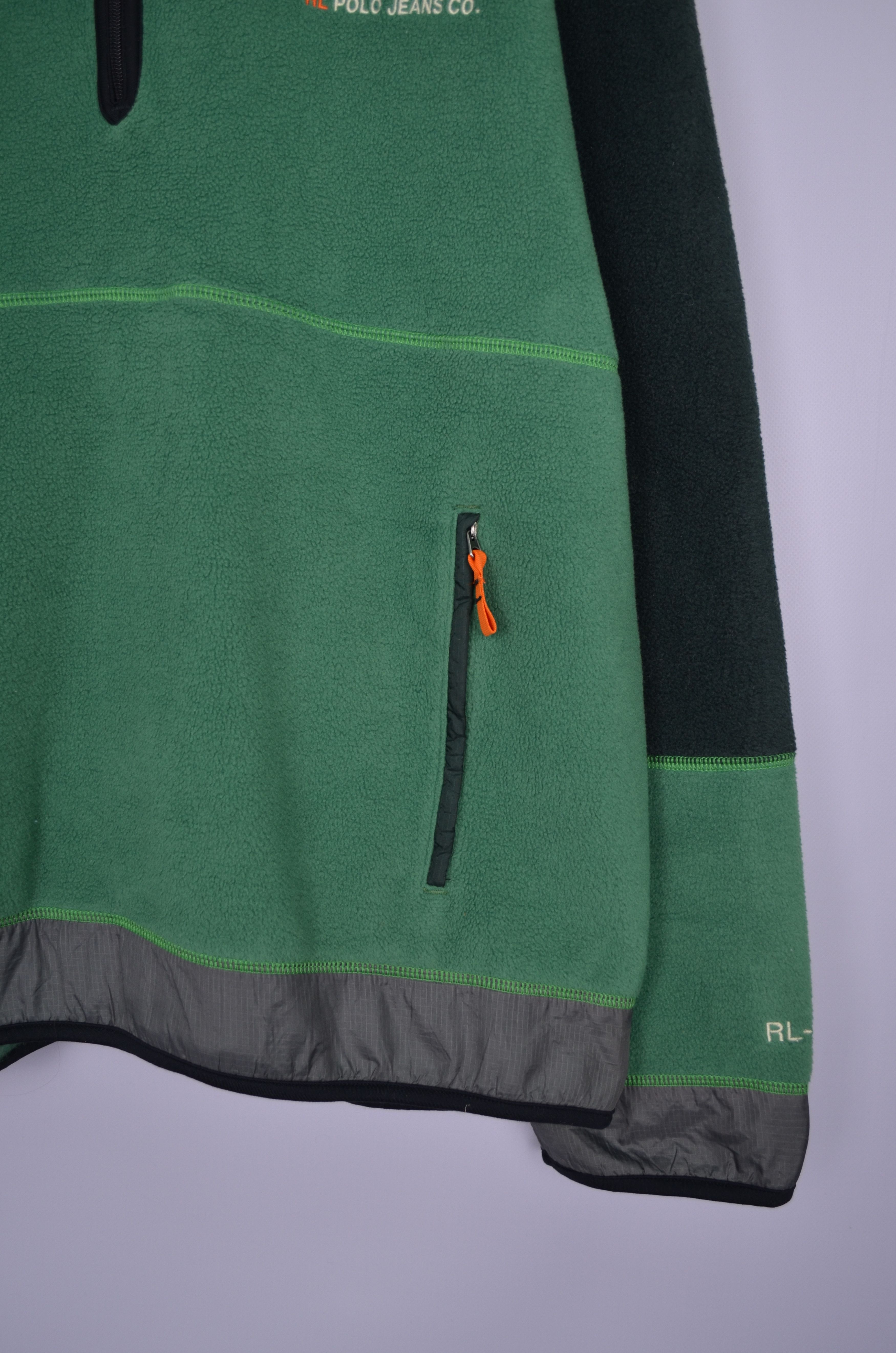 Designer × Polo Ralph Lauren × Vintage Vintage 1990'S Polo Ralph Lauren Polo Jeans 1/4 Zip Fleece L Size US XL / EU 56 / 4 - 3 Thumbnail