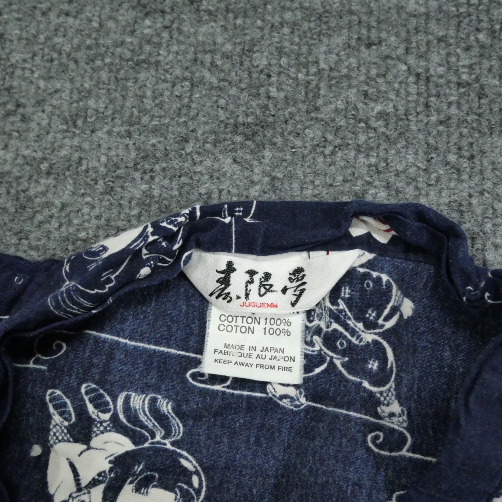 Vintage VINTAGE Juguemm Kimono Blouse Women 45 Blue Cotton 3/4 Sleeve Casual Regular Size 45 Modern Size M / US 6-8 / IT 42-44 - 6 Thumbnail