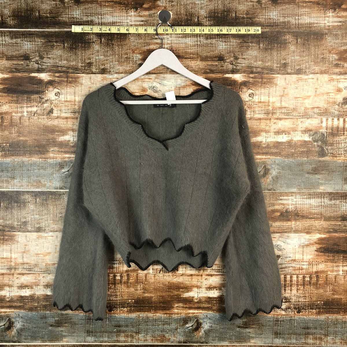 Homespun Knitwear By Rami Us Ji Grey cardigan Knitwear #A2348 Size M / US 6-8 / IT 42-44 - 1 Thumbnail