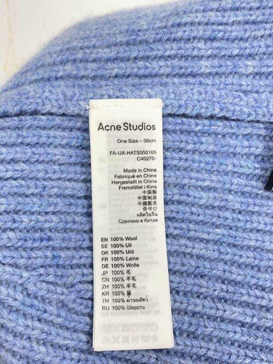 Acne Studios Smiley Patch Ribbed Wool Knit Beanie Size ONE SIZE - 5 Thumbnail