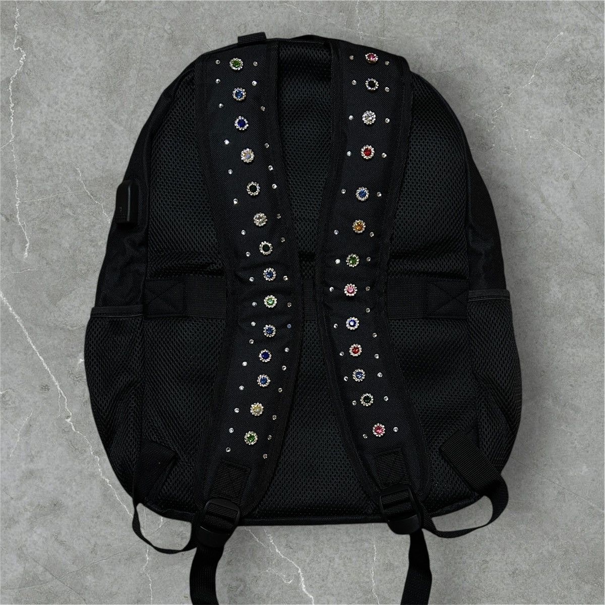 Other Mens Fundhaven black backpack with multicolored rhienstones Size ONE SIZE - 3 Thumbnail