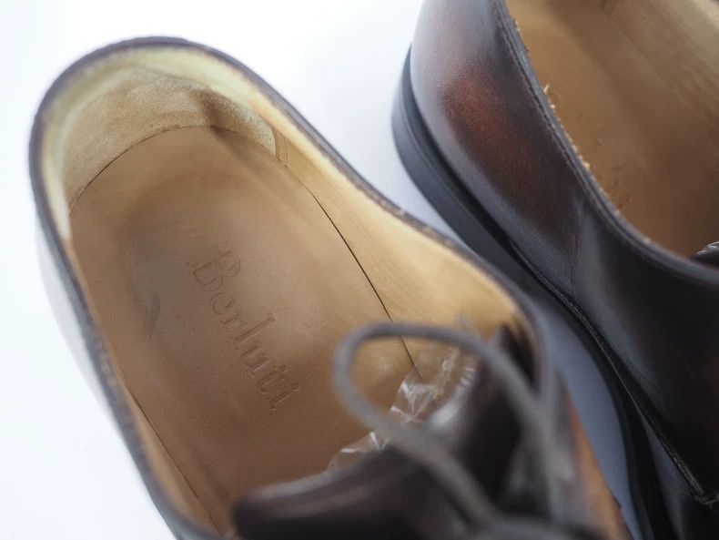 Berluti BerlutiDark brown scrub-colored Derby leather shoes 2503-Ne Size US 7.5 / EU 40-41 - 5 Thumbnail