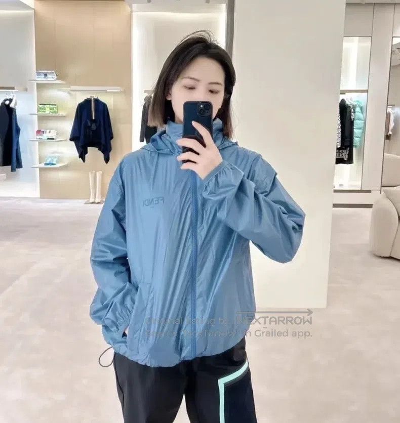 Fendi Fendi Blue Logo Printed Jacket Size XS / US 0-2 / IT 36-38 - 1 Thumbnail