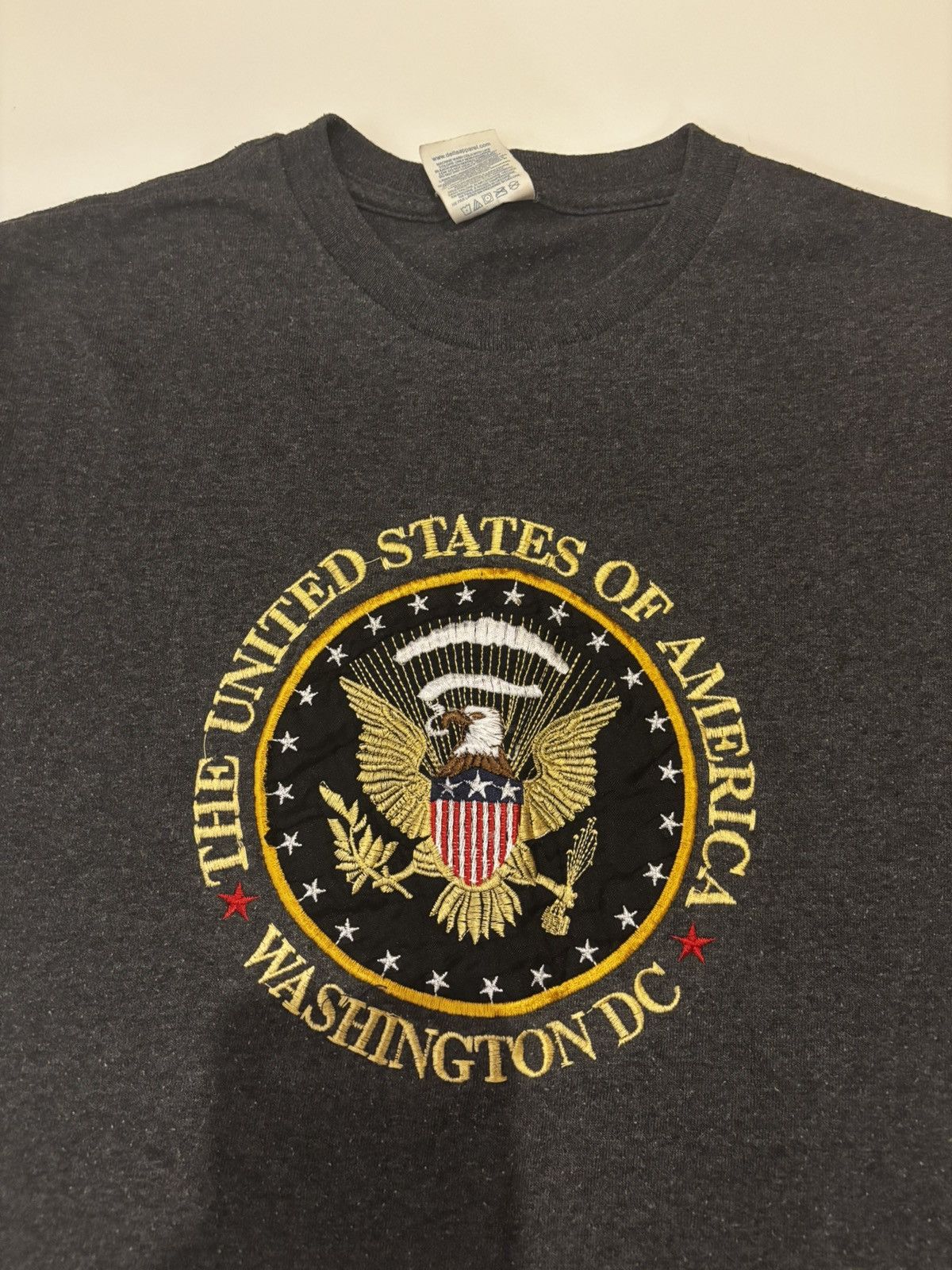 Delta Gray USA embroidered T.shirt.mt8540 Size US XXS / EU 40 - 2 Thumbnail