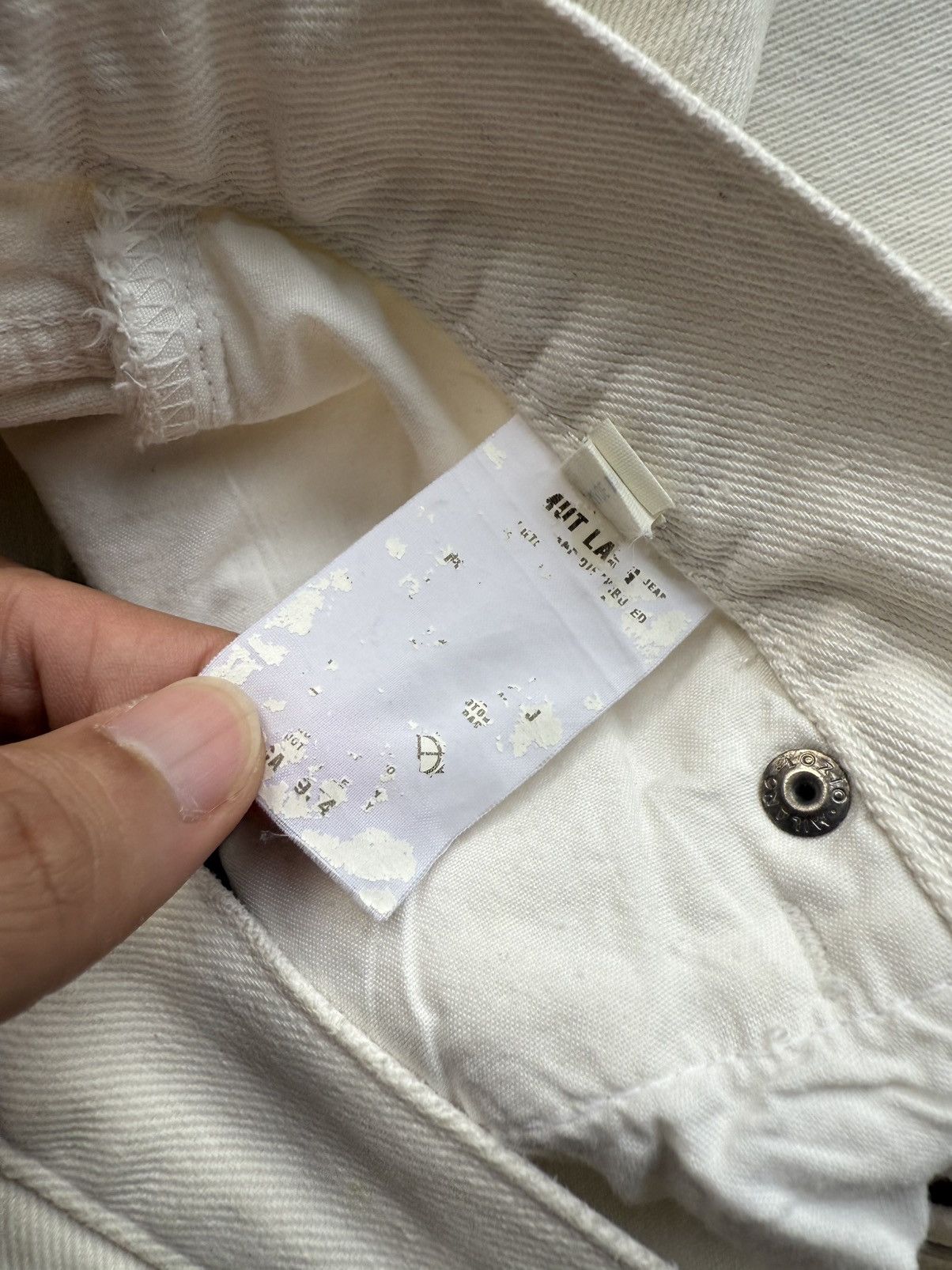 Helmut Lang 1998 Helmut Lang White Denim on Kanye Style Size US 29 - 6 Thumbnail