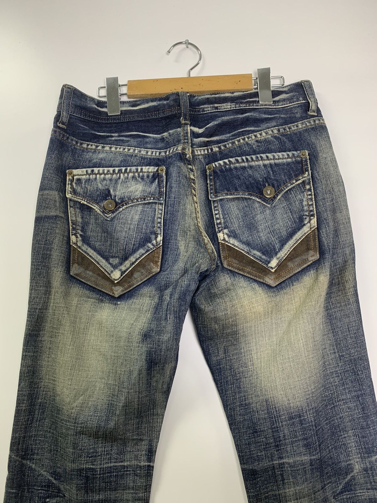 Michel Klein × Vintage Vintage distress jeans Size US 34 / EU 50 - 9 Thumbnail