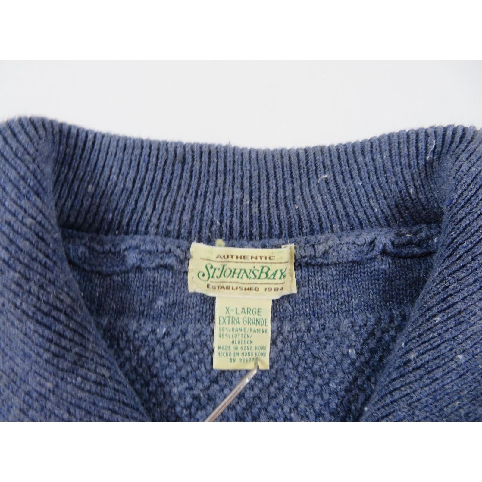 Other St Johns Bay Knit Textured Sweater, 1/4 Zip Sz XL 1990s Size US XL / EU 56 / 4 - 3 Thumbnail