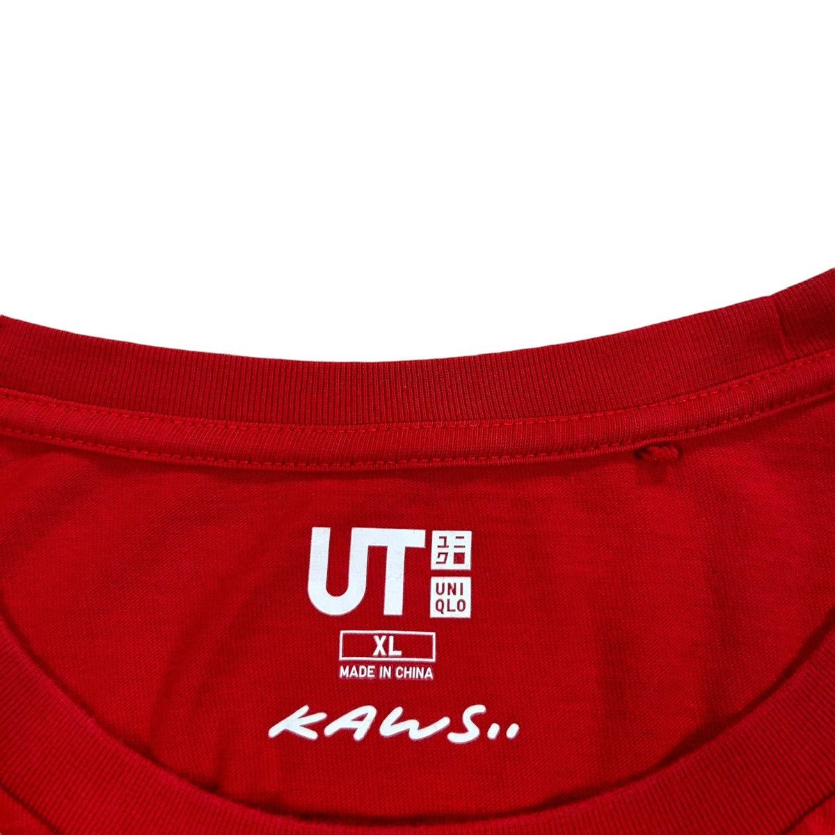 Kaws × Uniqlo Kaws x Uniqlo 2016 Clean Slate Red & White Companion T Shirt Size US XL / EU 56 / 4 - 4 Thumbnail