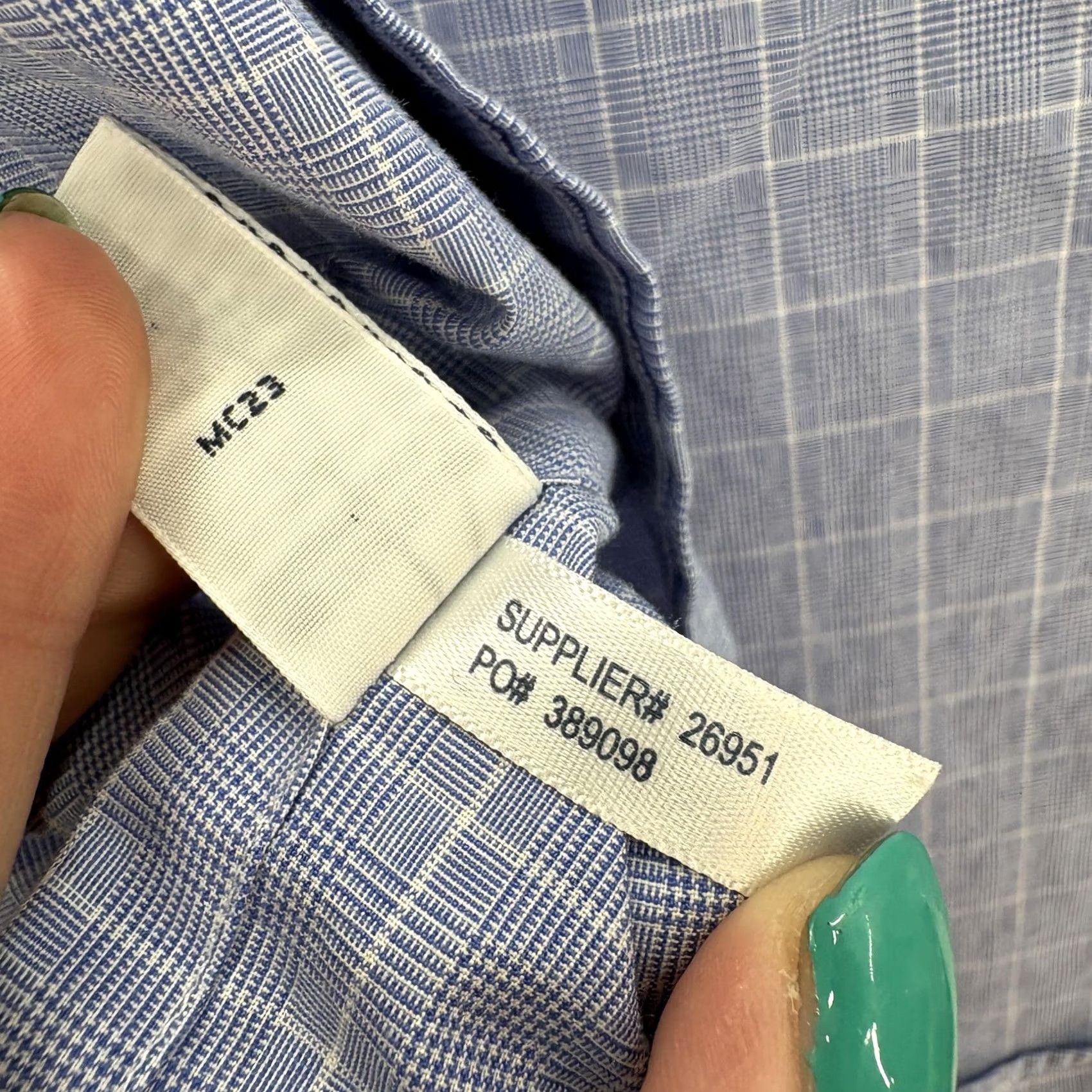 Polo Ralph Lauren Polo Ralph Lauren Dress Shirt Mens 16 36/37 Blue Check Classic Cotton Business Shirt Mens Blue Check Dress Shirt Size 42R - 6 Thumbnail