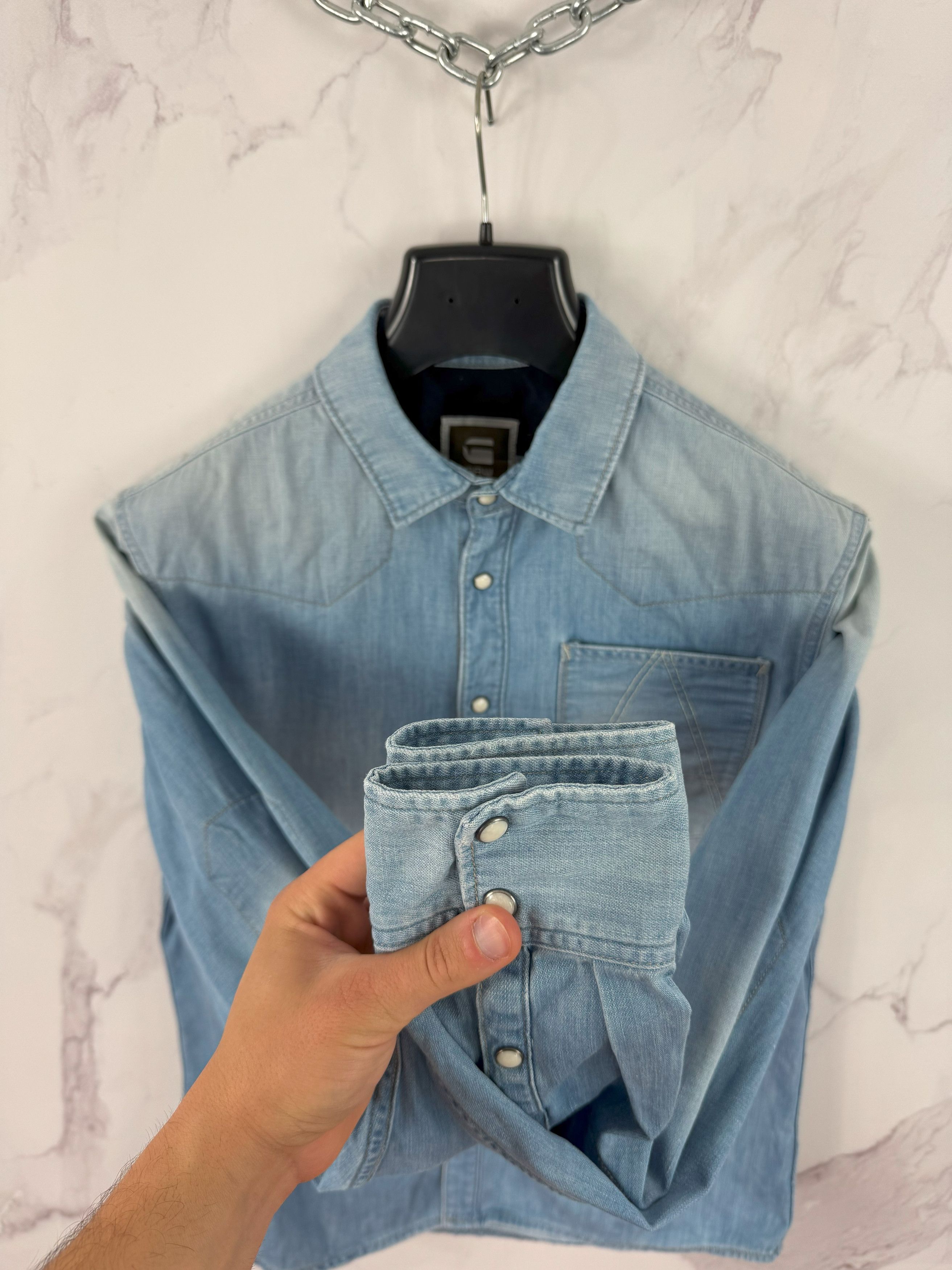 G-Star G-Star Raw Long Sleeve Denim Shirt Utility Style Size L Size US L / EU 52-54 / 3 - 9 Thumbnail