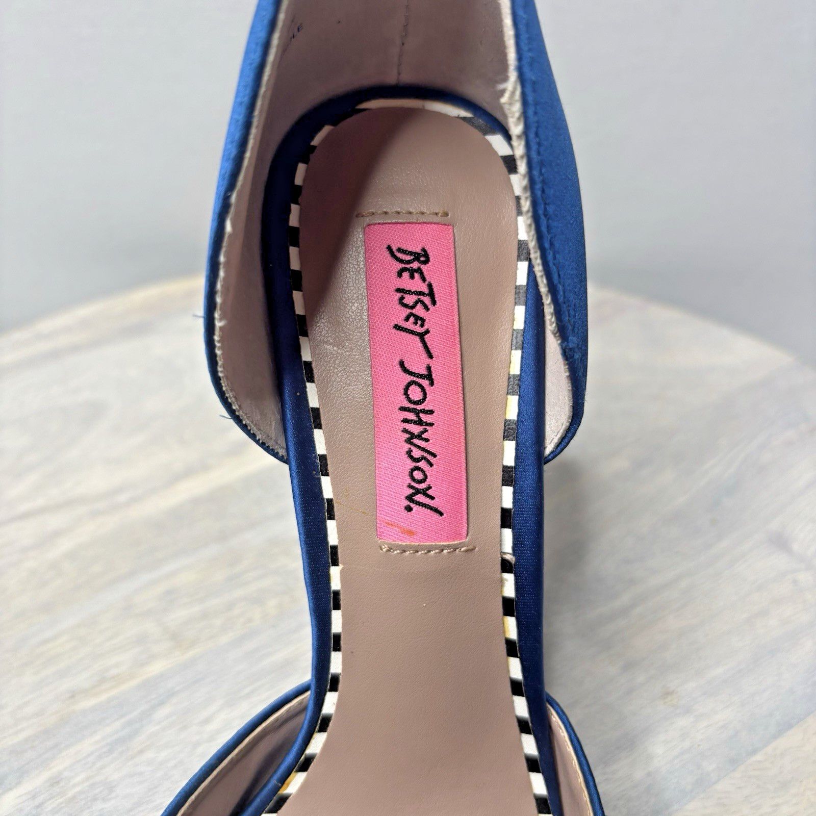 Betsey Johnson Betsey Johnson Mayson Heels Sz 6 Blue Satin Jeweled Pumps Size US 6 / IT 36 - 8 Thumbnail